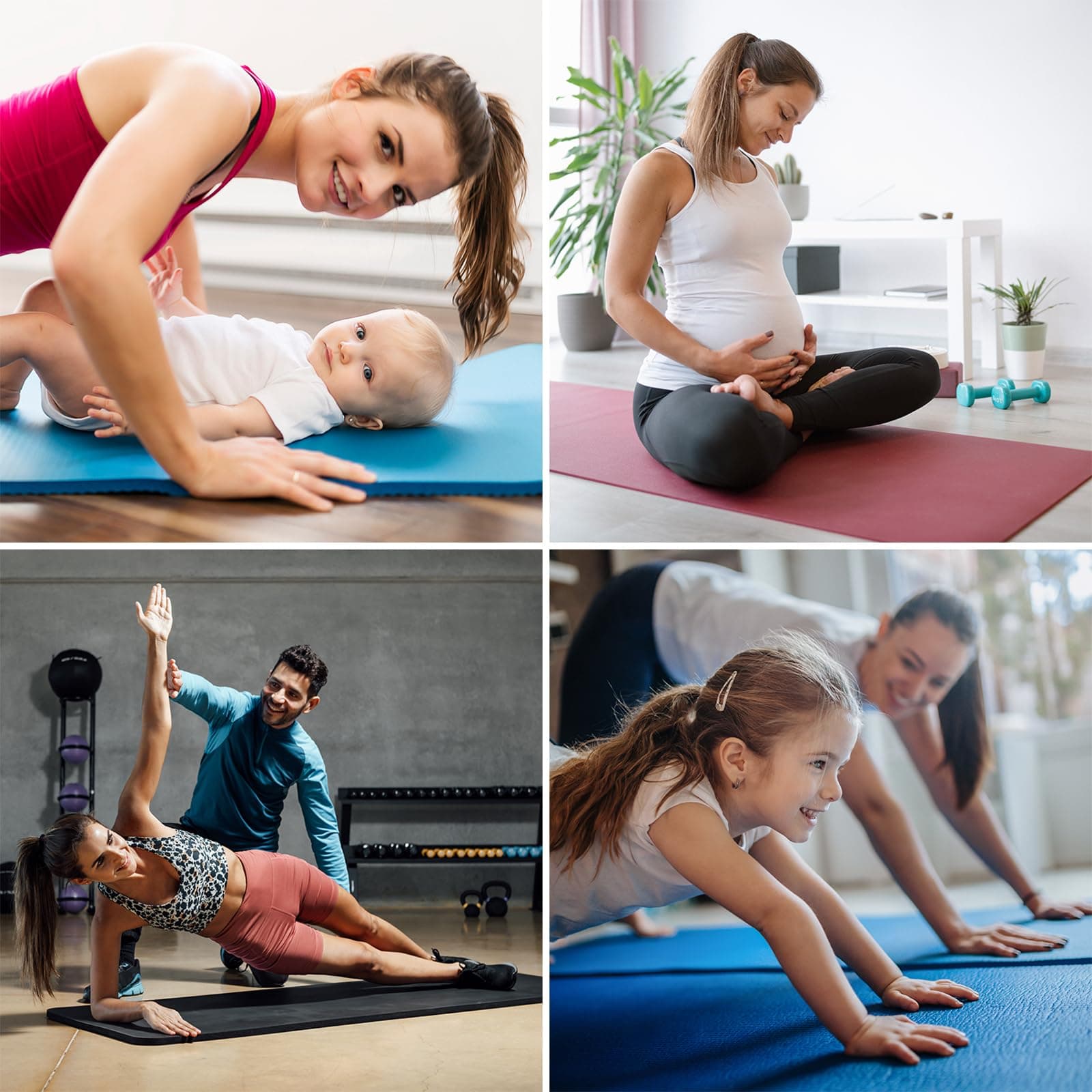 ALPIDEX Yogamatte Dick 1,5 cm 190x60cm Gymnastikmatte – Bild 7