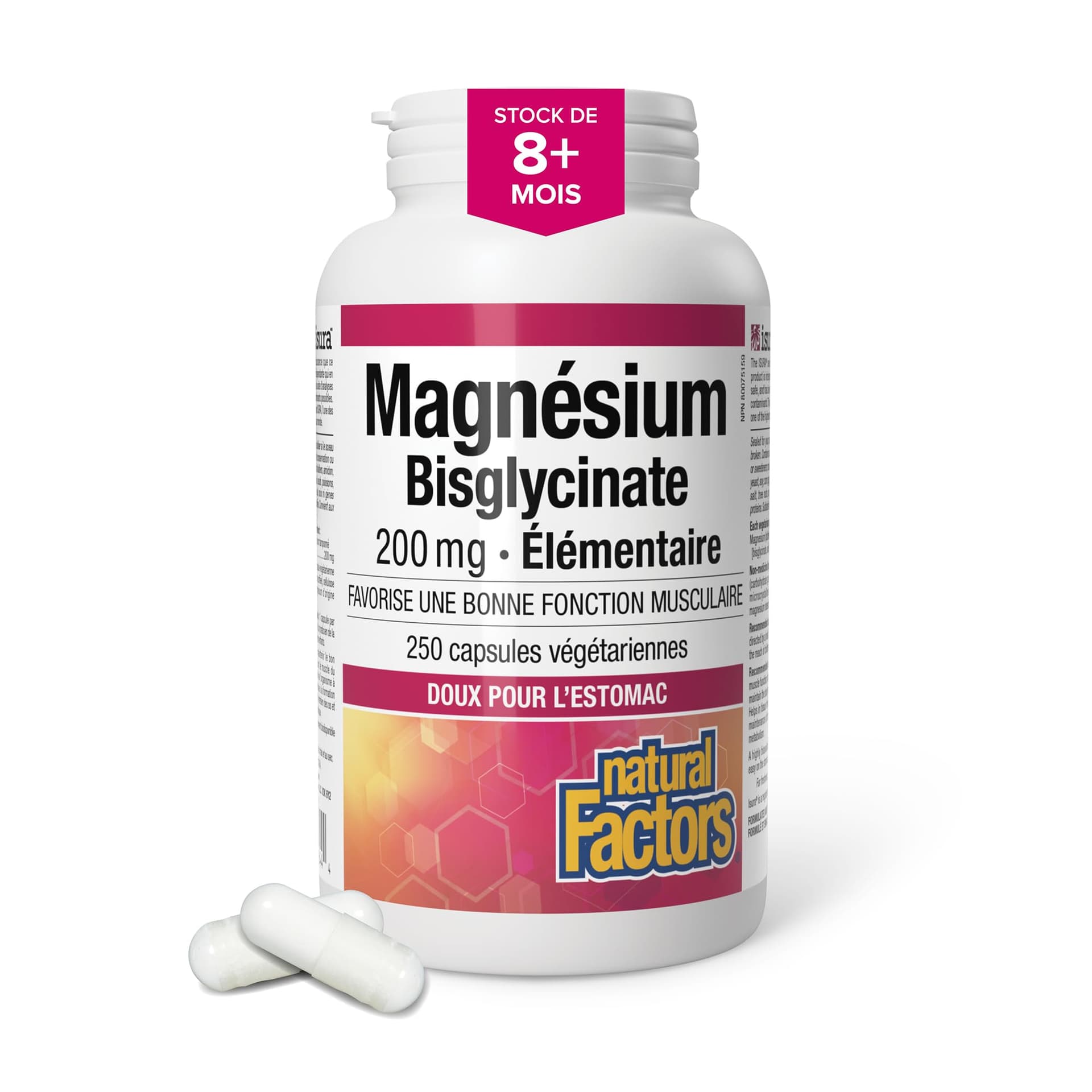 Natural Factors Magnesium Bisglycinate 200mg – Bild 6
