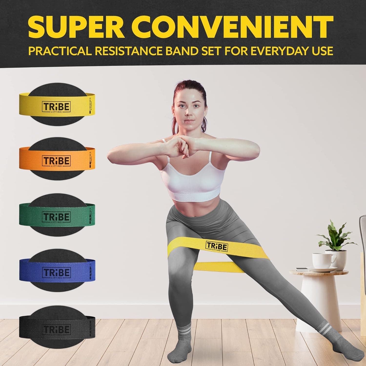 Tribe Lifting Fabric Resistance Bands for Working Out – Bild 7