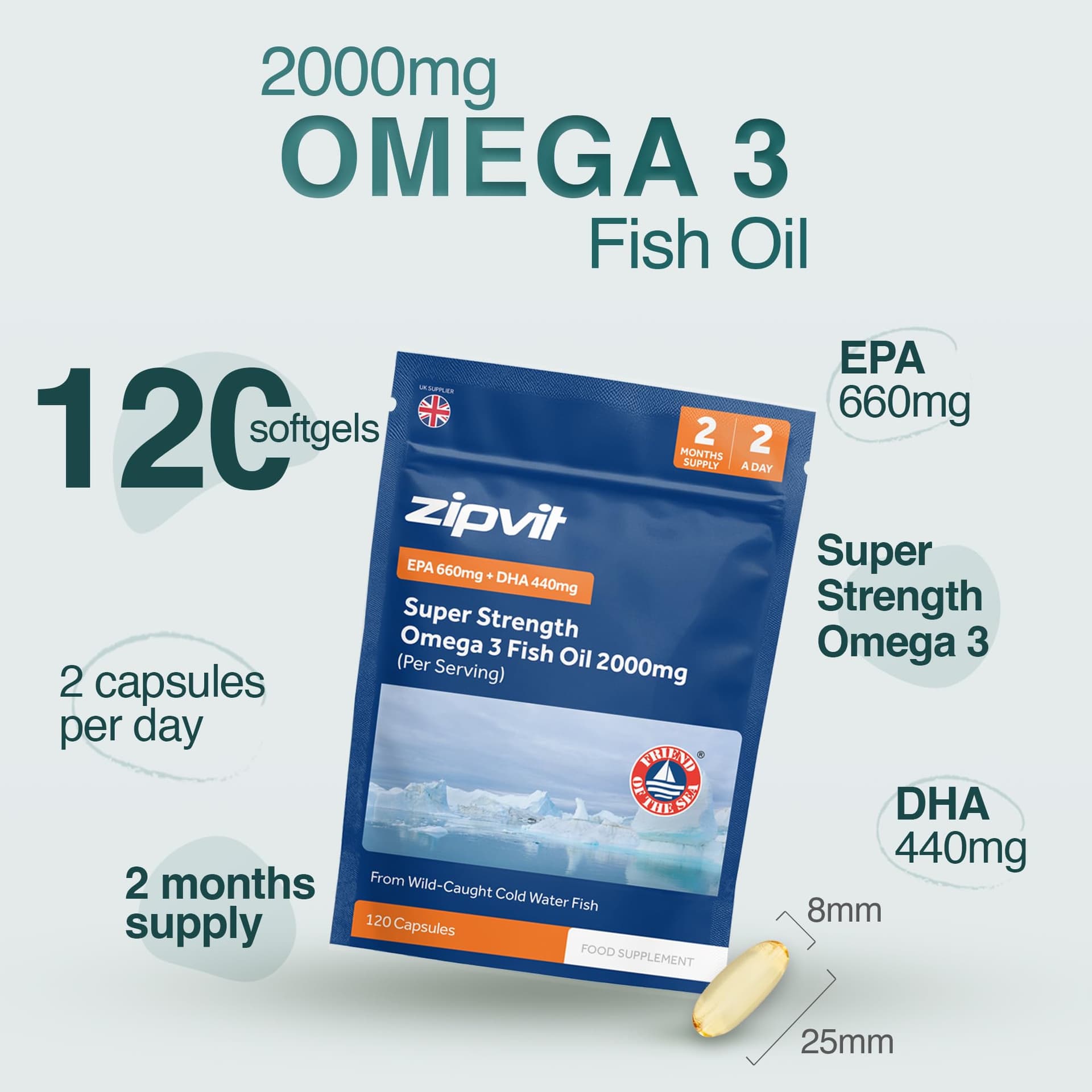 Zipvit Omega 3 Fish Oil 2000mg – Bild 5