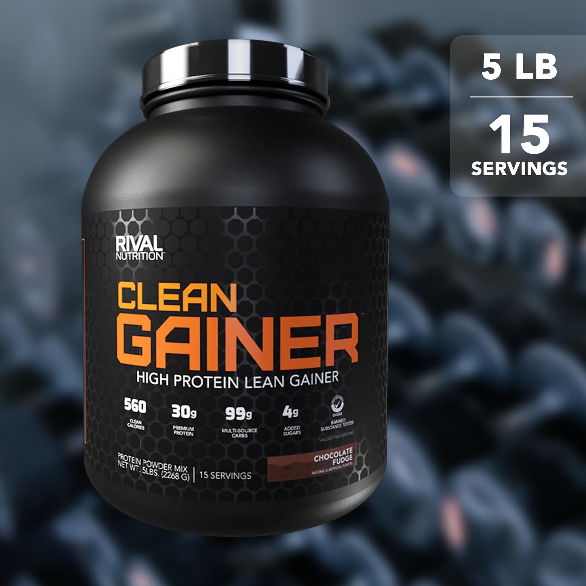 RIVAL NUTRITION Clean Gainer- Chocolate Fudge, 5lbs – Bild 4