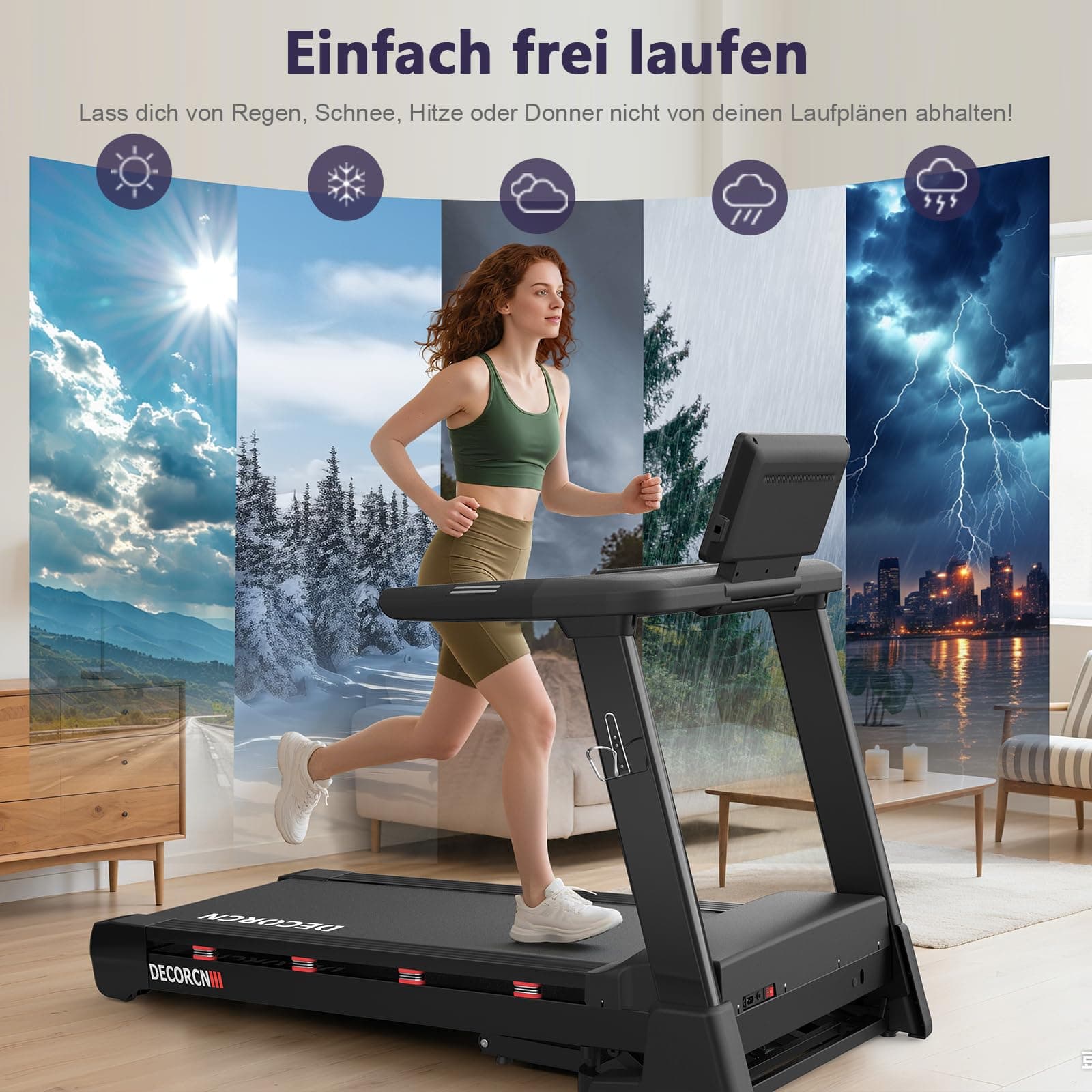 Decorcn Profi Laufband für Zuhause Klappbar – Bild 5