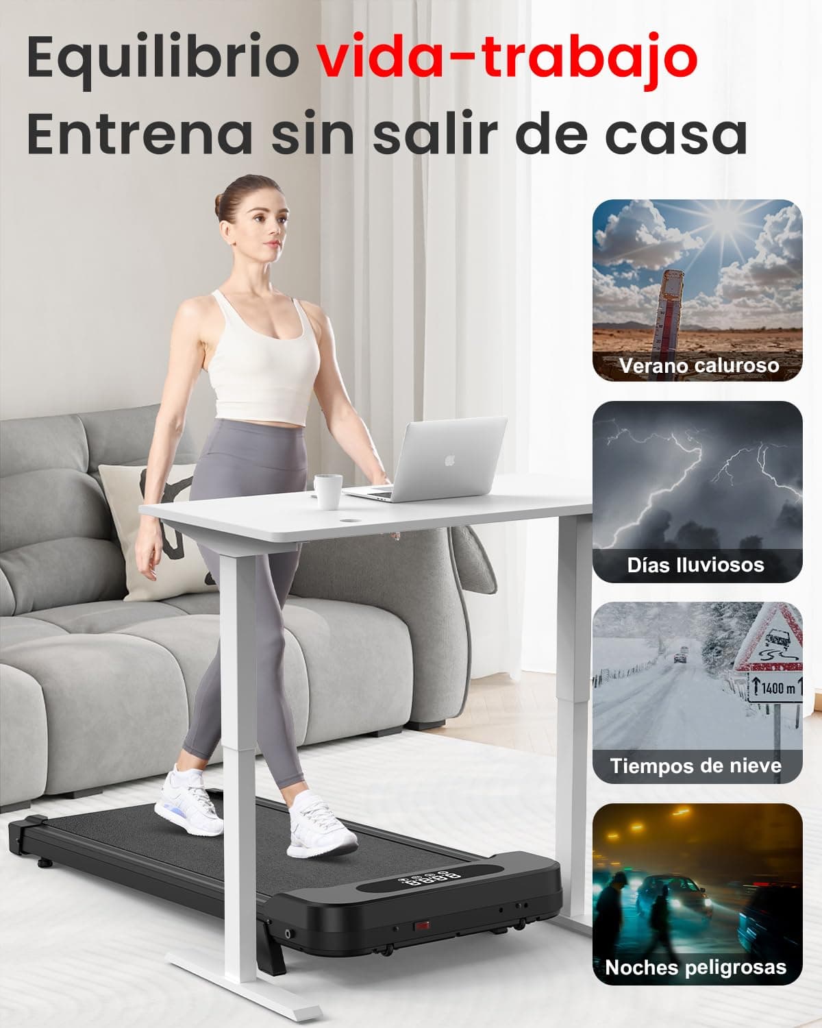 HOMEFITNESSCODE Cinta de Correr y Andar 3 en 1 con – Bild 8