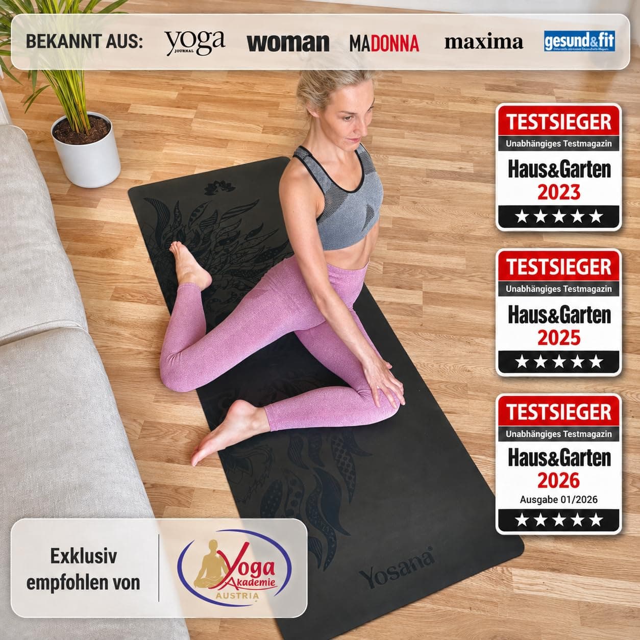 Yosana Yogamatte aus Naturkautschuk – Bild 2