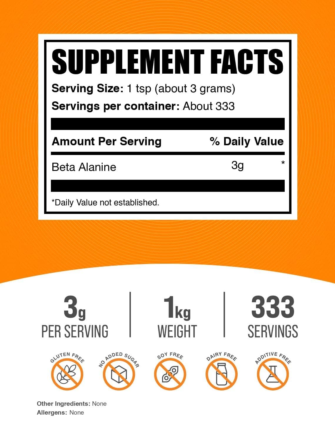 BulkSupplements .com Beta Alanine Powder – Bild 2