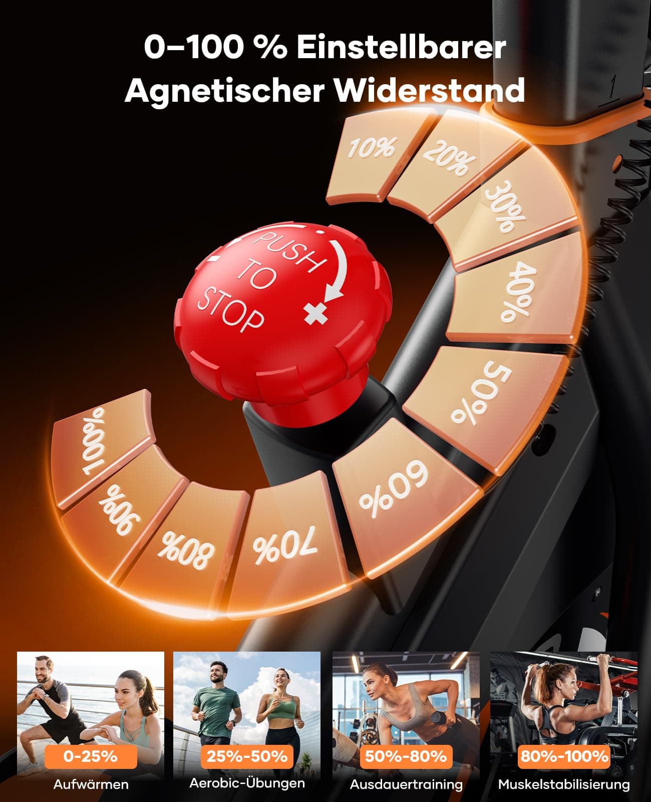 Toputure Neu Toputure Heimtrainer Fahrrad mit Pulsmessung und APP – Bild 4