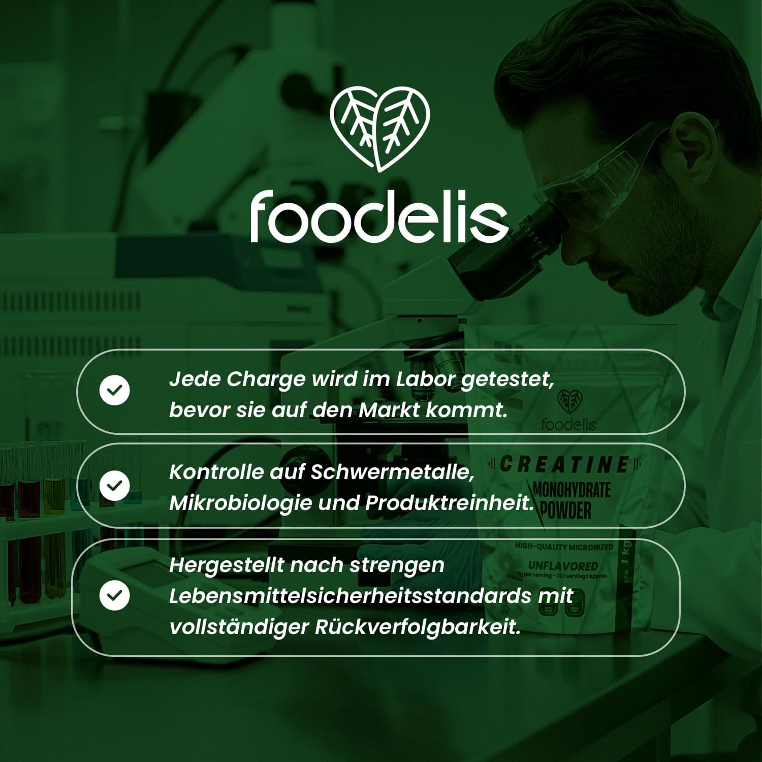 FOODELIS Creatin Pulver 500 g – Bild 4