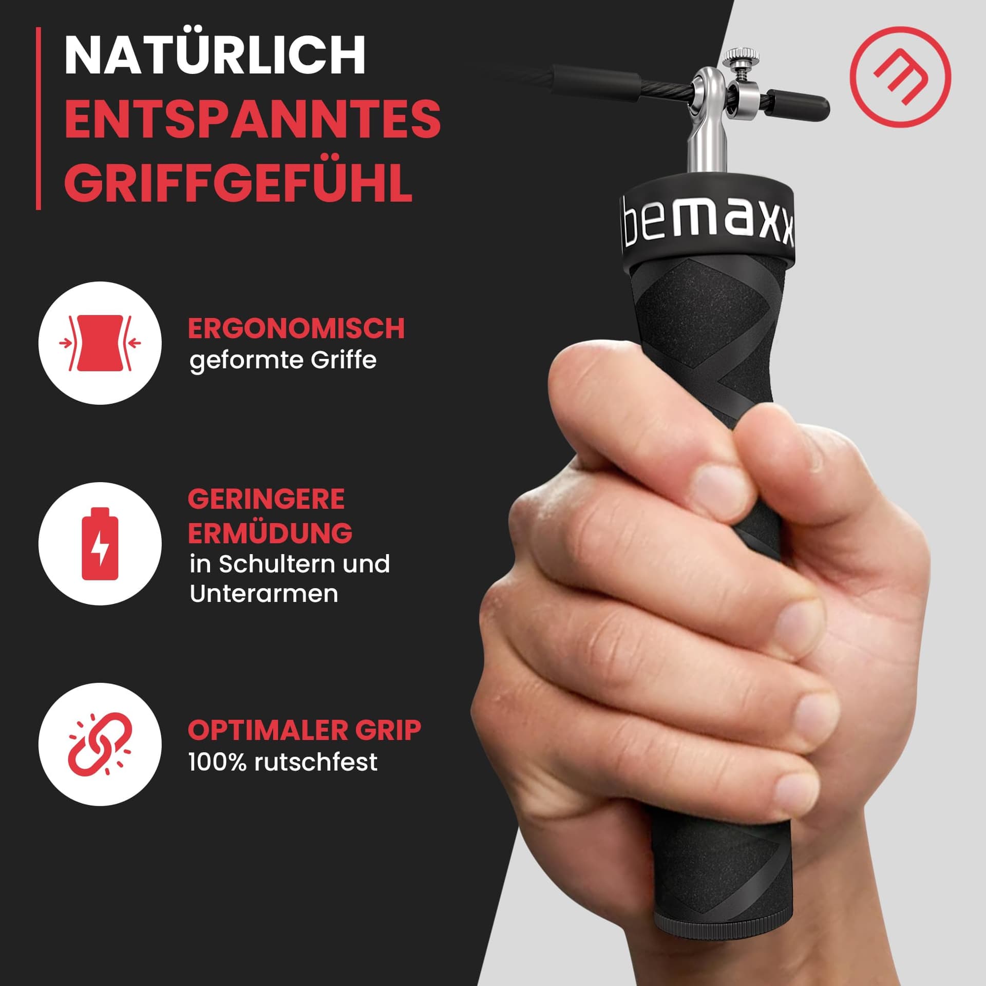 BeMaxx Springseil Speed Rope mit Trainings-eBook + Ersatzkabel: 2 – Bild 5
