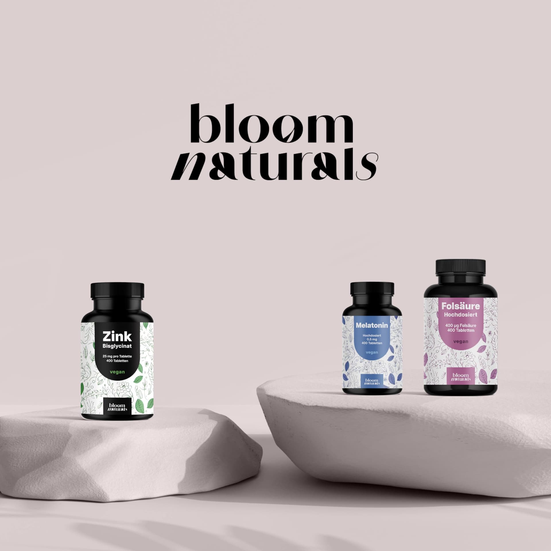 Bloom Naturals Beauty Supplements Zink Tabletten hochdosiert 25mg - 400 Tabletten – Bild 8