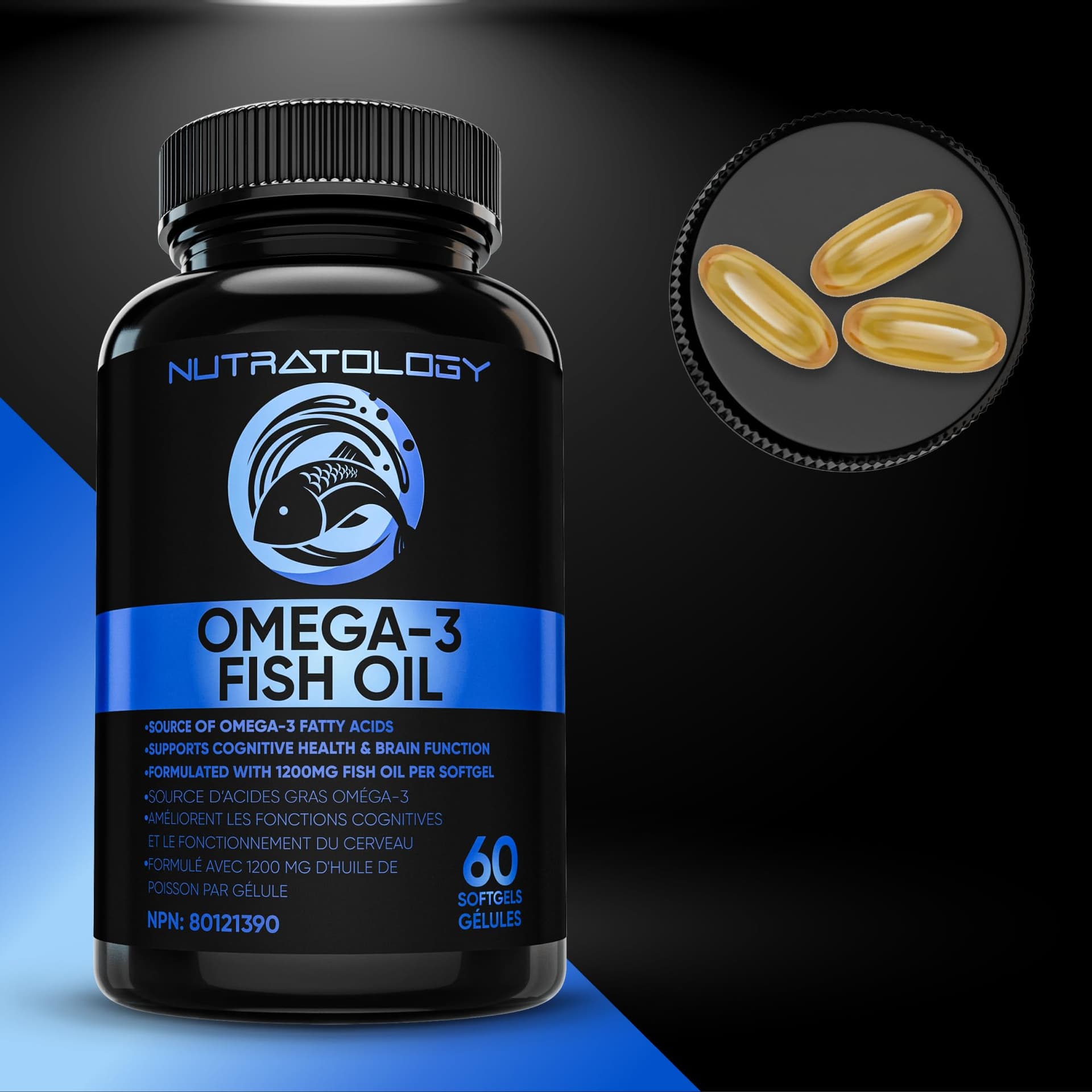 Nutratology ® Omega 3 Fish Oil Supplement Triple Strength with Fatty Acids - 1200MG – Bild 7
