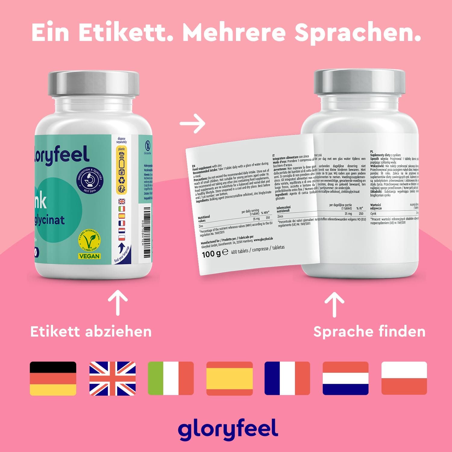 Gloryfeel Zinc 25mg – Bild 8