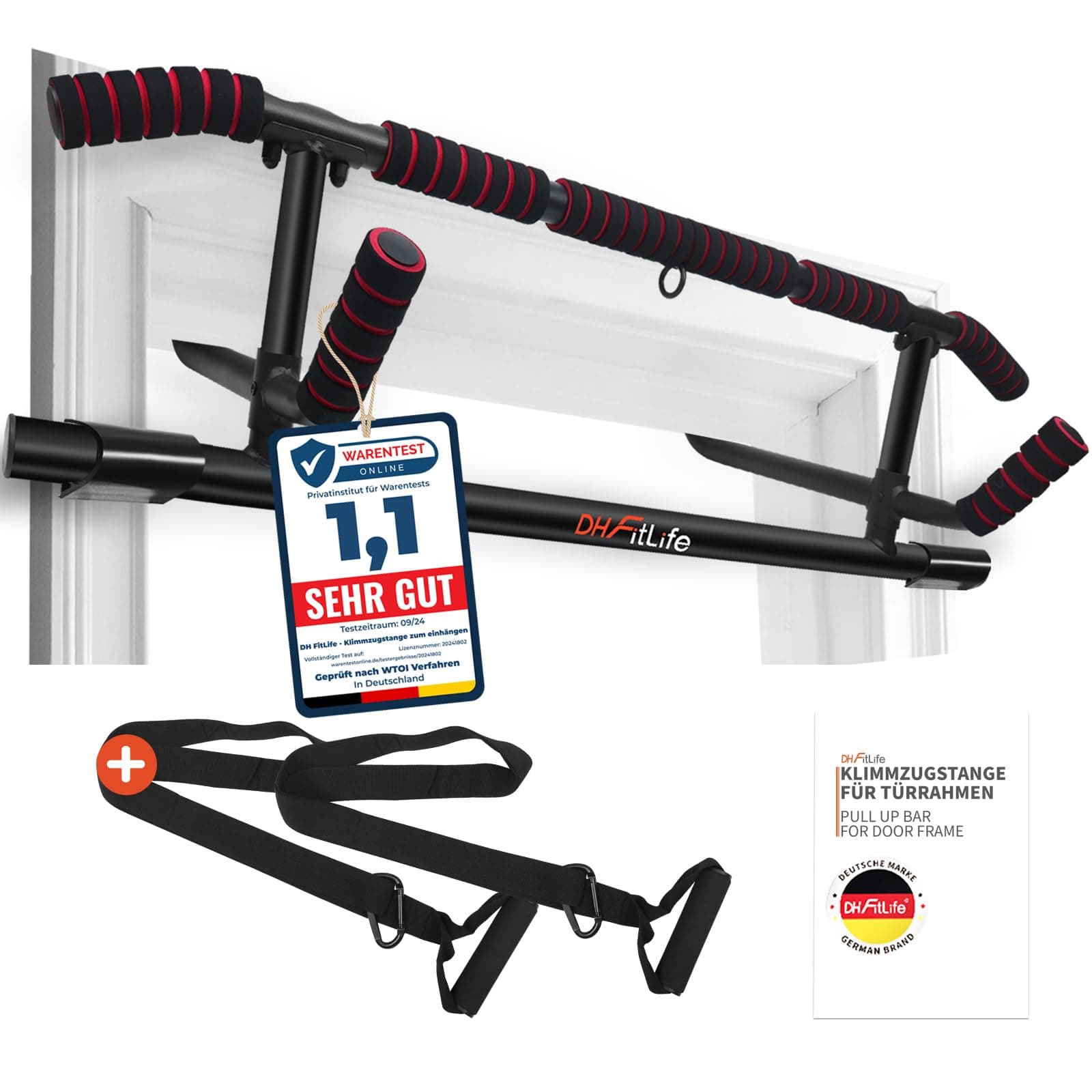 DH FitLife Klimmzugstange Türrahmen ohne Schrauben