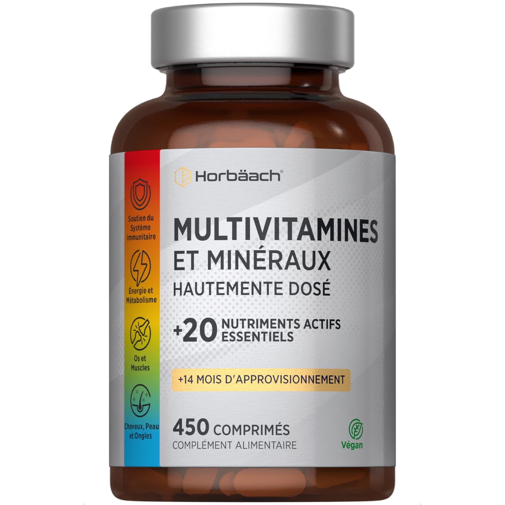 Horbäach Multivitamines et Minéraux pour Homme y Femme