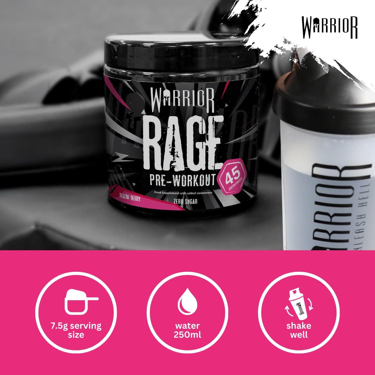 Warrior Rage Pre Workout Powder 392g – Bild 4