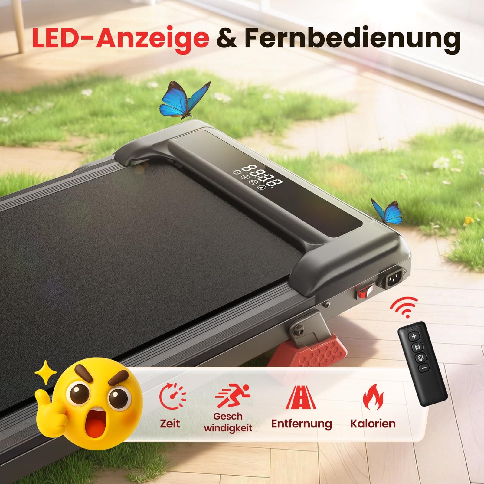 HOMEFITNESSCODE Walking Pad Laufband mit Neigung – Bild 3