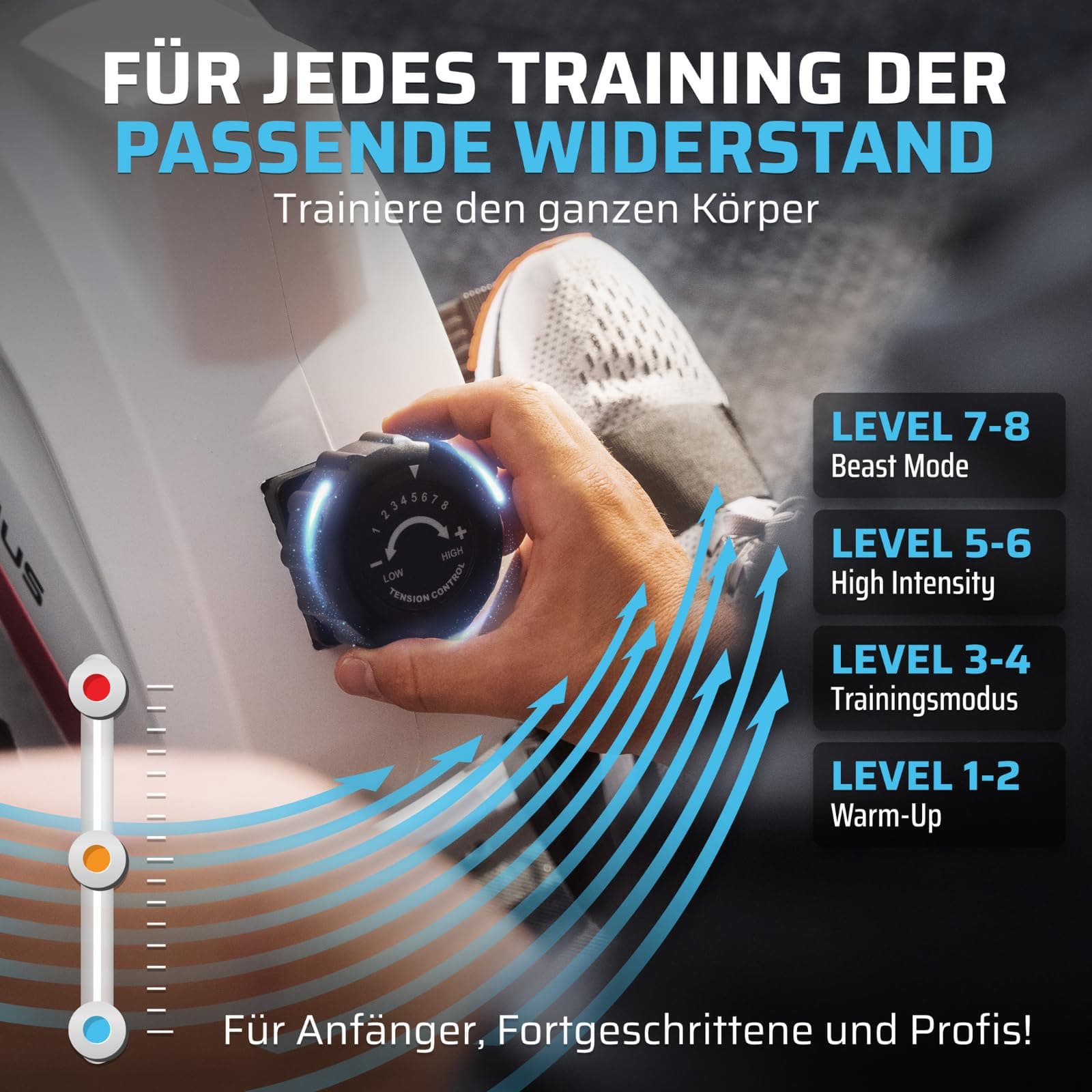 SportPlus Rudergerät für zuhause klappbar – Bild 3