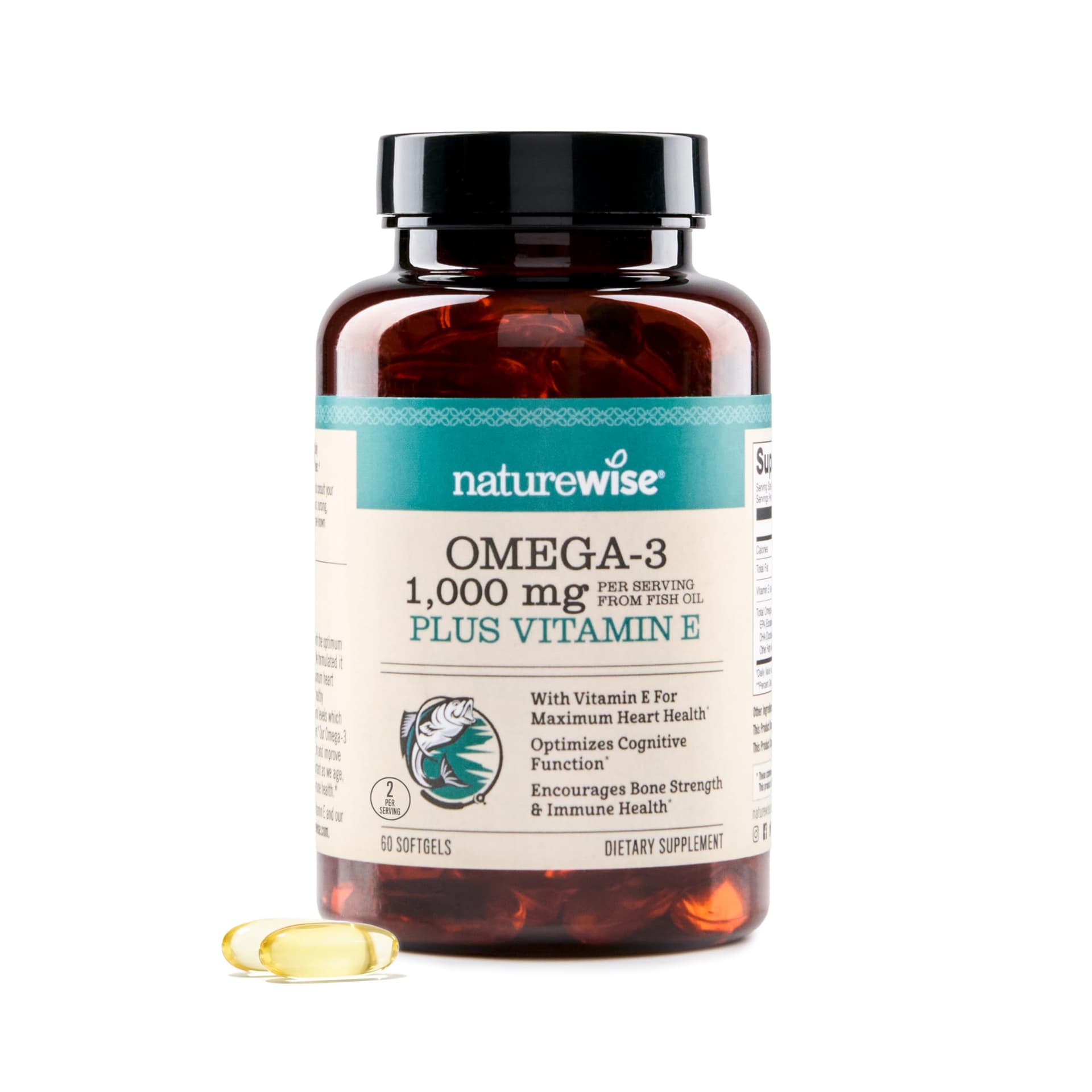 NatureWise Extra-Strength Omega 3 Fish Oil Supplement