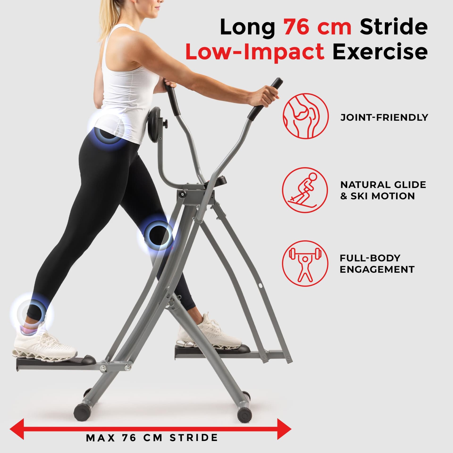 Sunny Health & Fitness Air Walk Crosstrainer für Zuhause – Bild 3