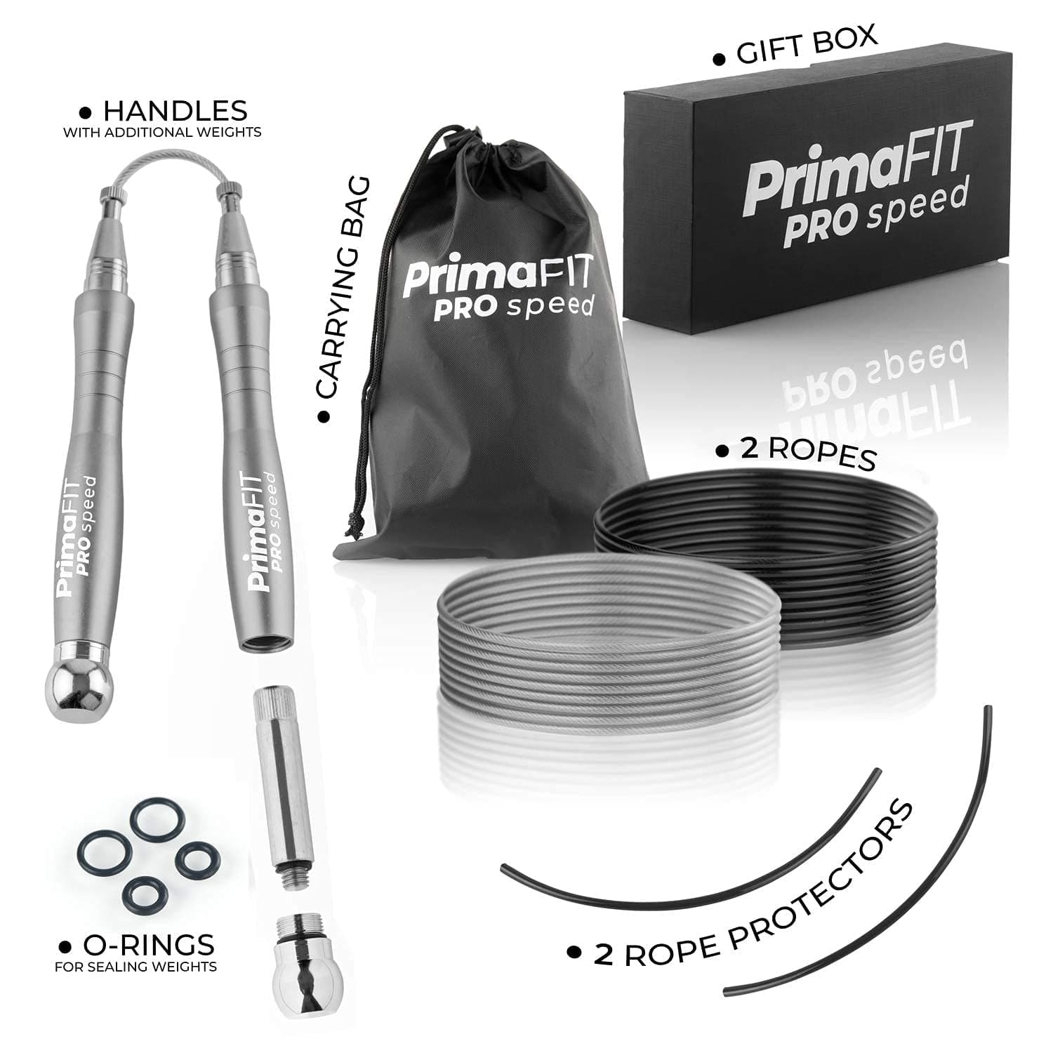 PrimaFit Springseil Erwachsene Fitness Pro Speed Jump Rope – Bild 7