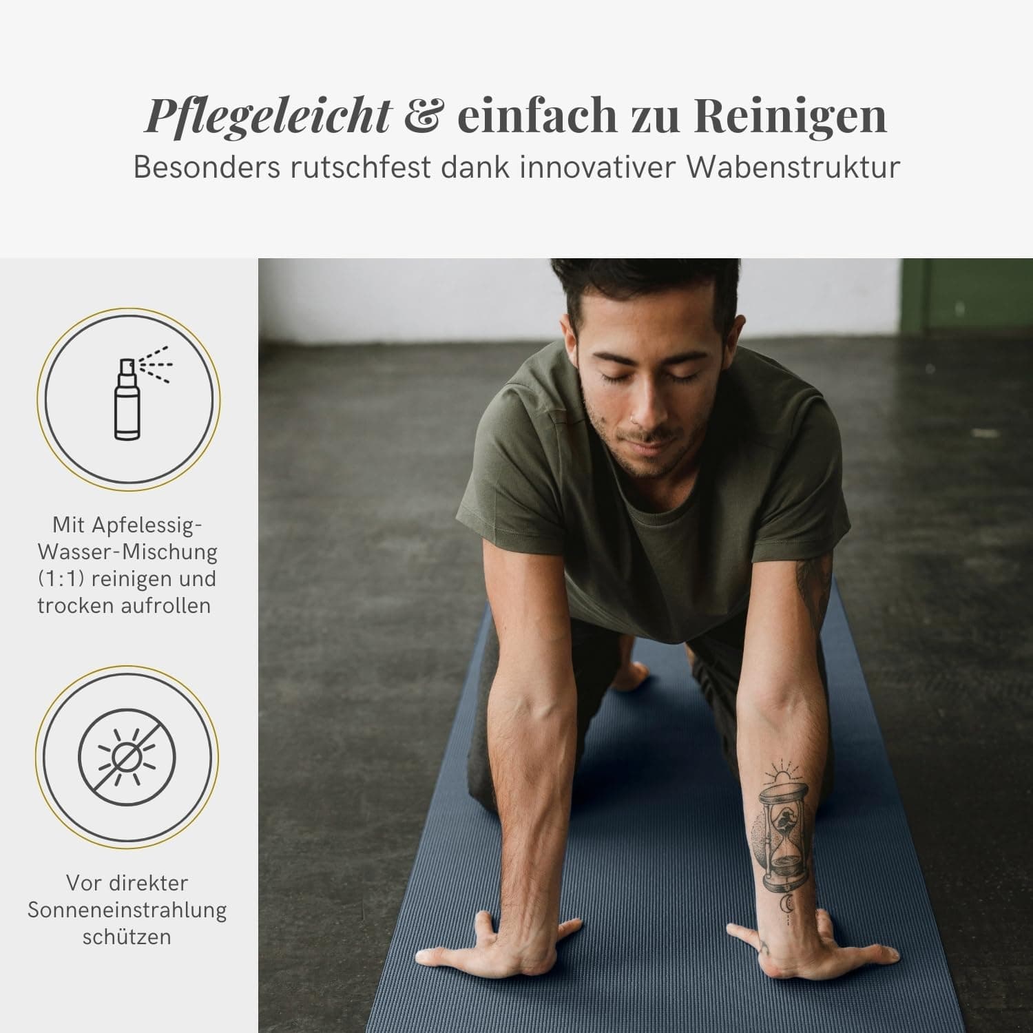 LOTUSCRAFTS® Yoga Matte 5 mm dick – Bild 6