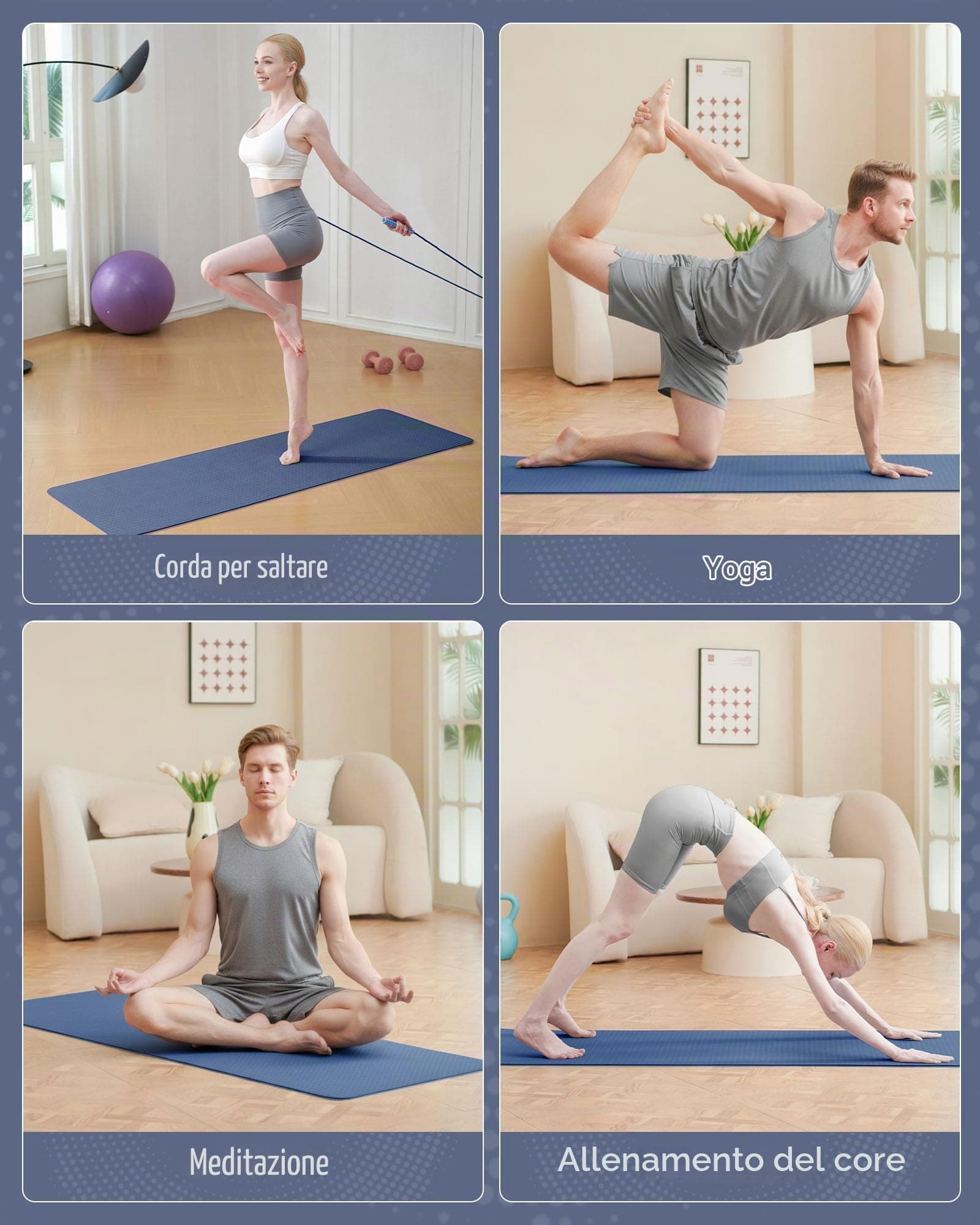 Narwhal Good Nite Tappetino da Ginnastica da Yoga Tappetino – Bild 3