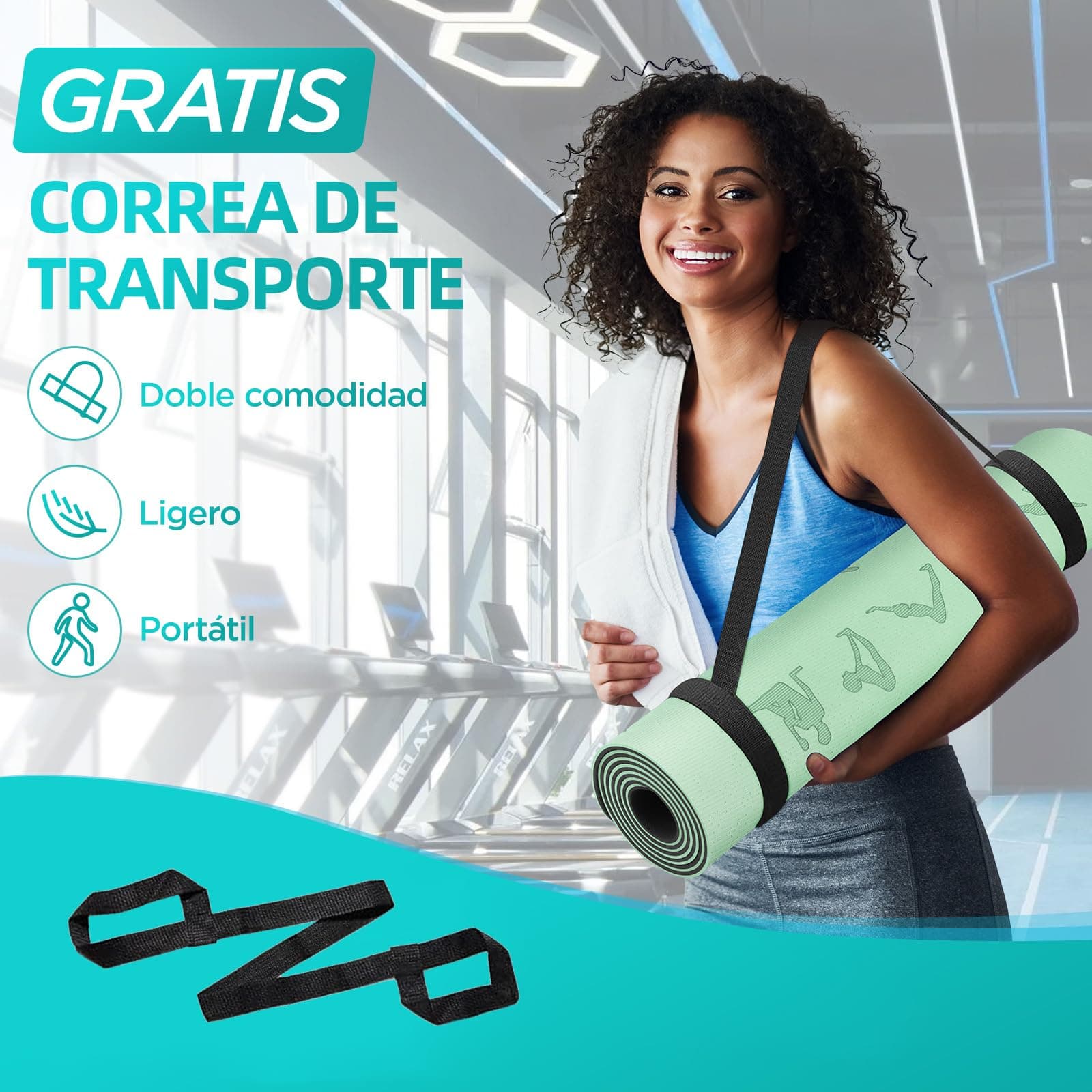 OUTDOUSE Esterilla Yoga,Esterilla Fitness – Bild 5