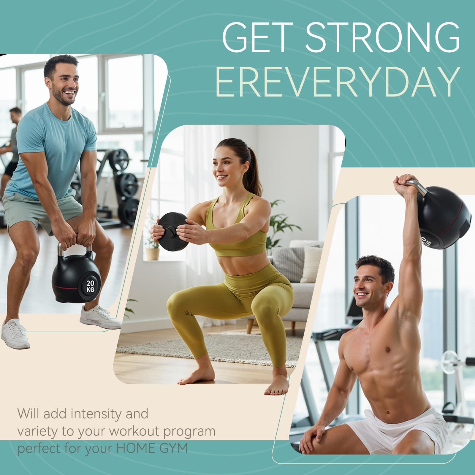 LIFERUN Kettlebell Verstellbare Hanteln Set 7 in 1 – Bild 3