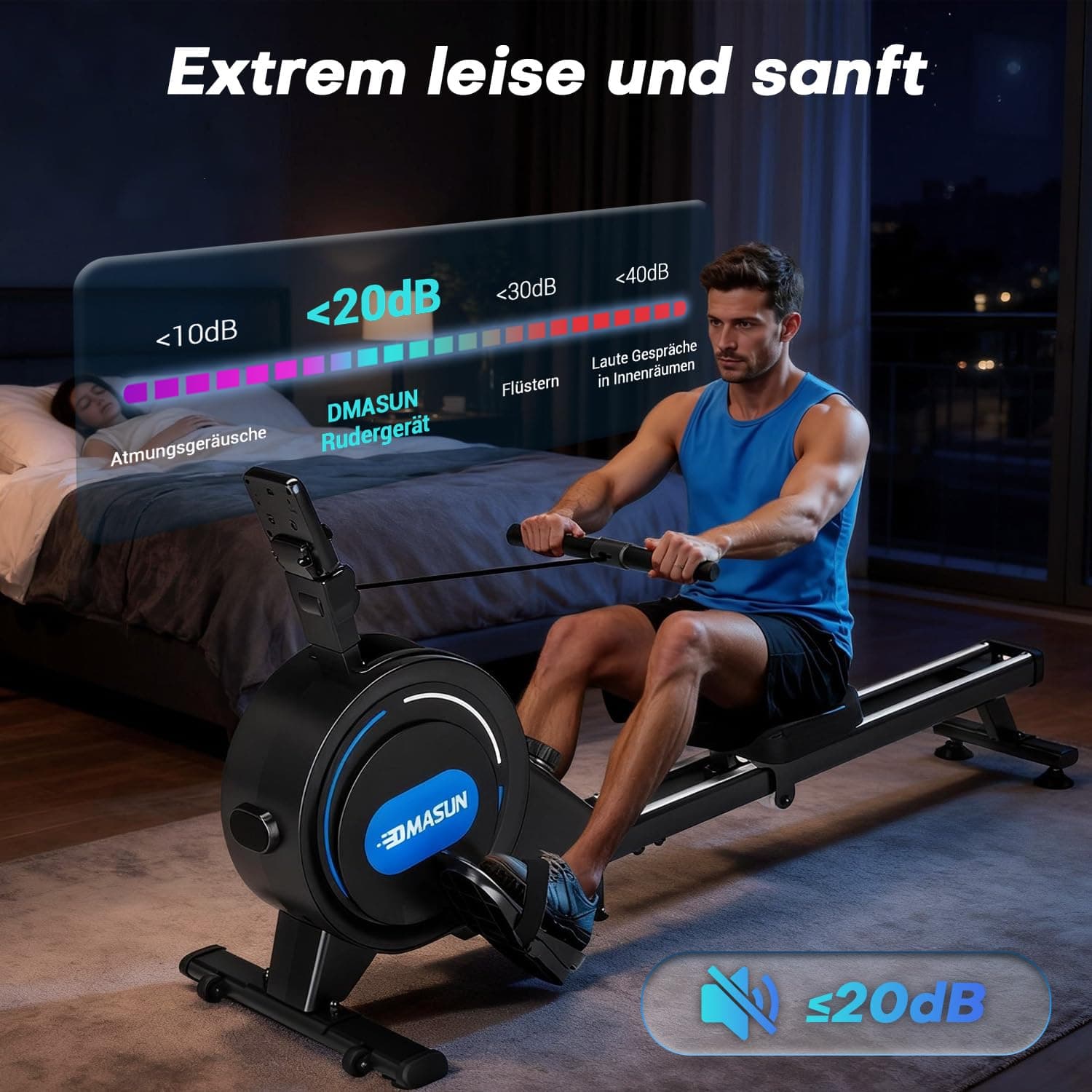 DMASUN Rudergerät für Zuhause – Bild 4