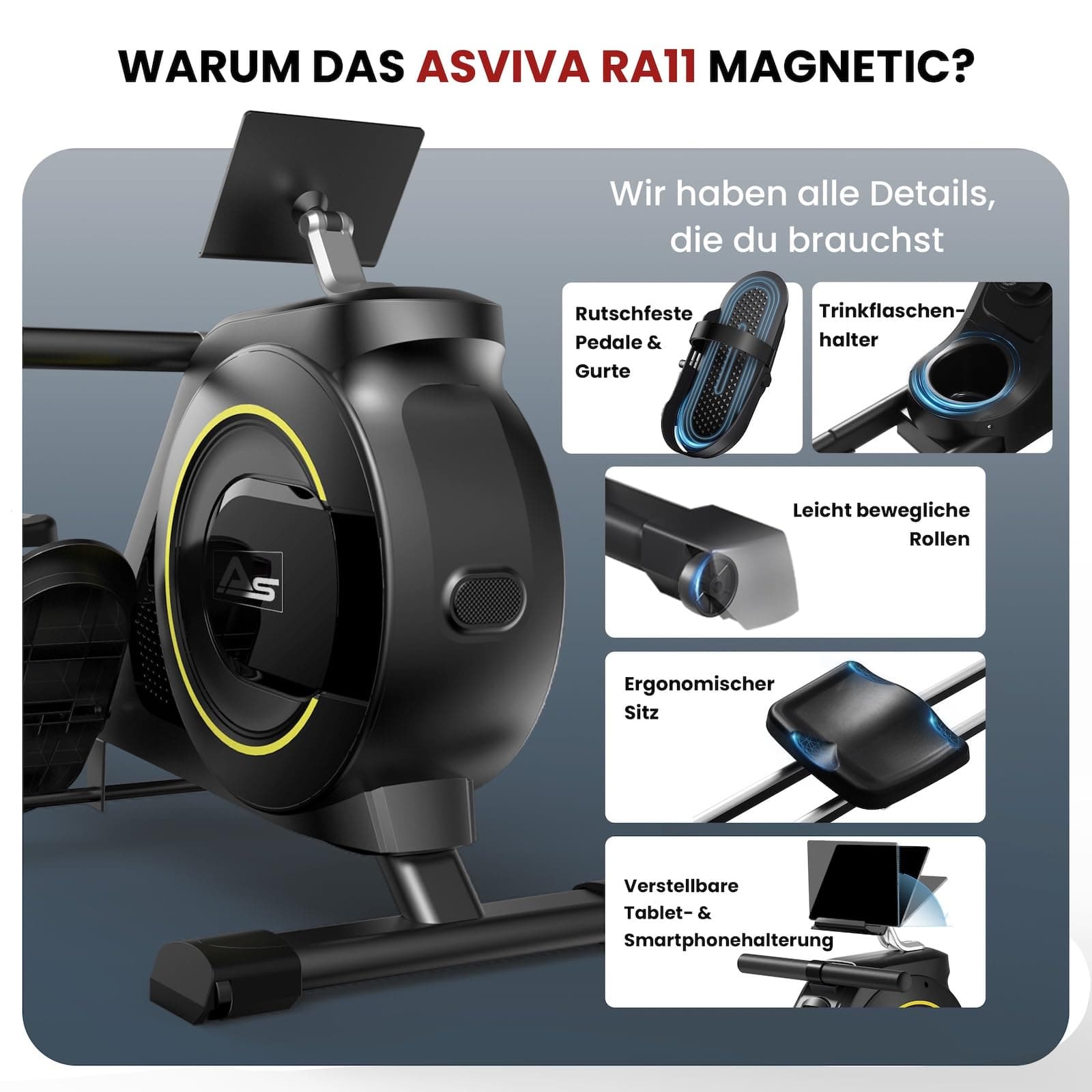 AsVIVA RA11 Rudergerät klappbar – Bild 5