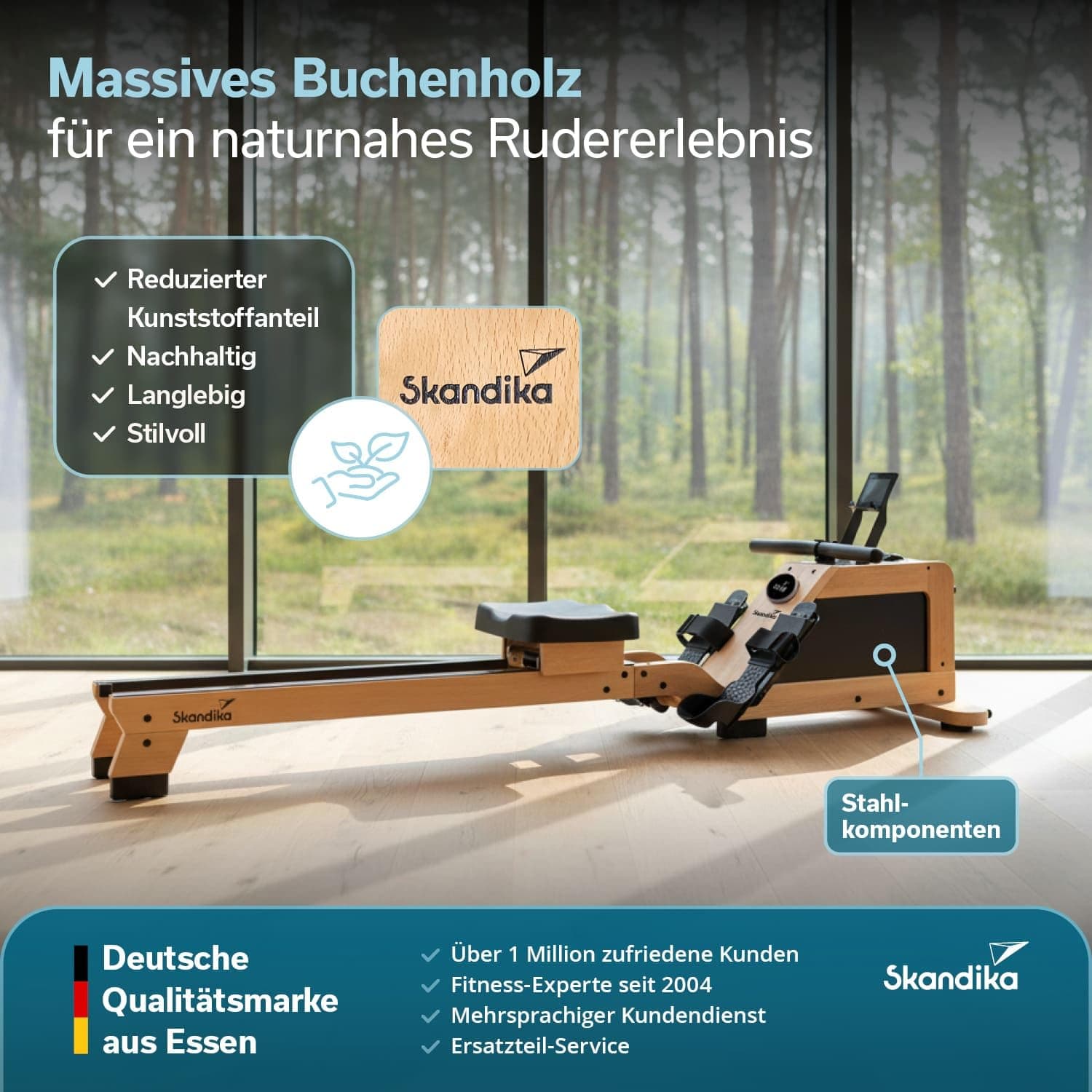 Skandika Rudergerät für Zuhause Torin P6-G – Bild 3