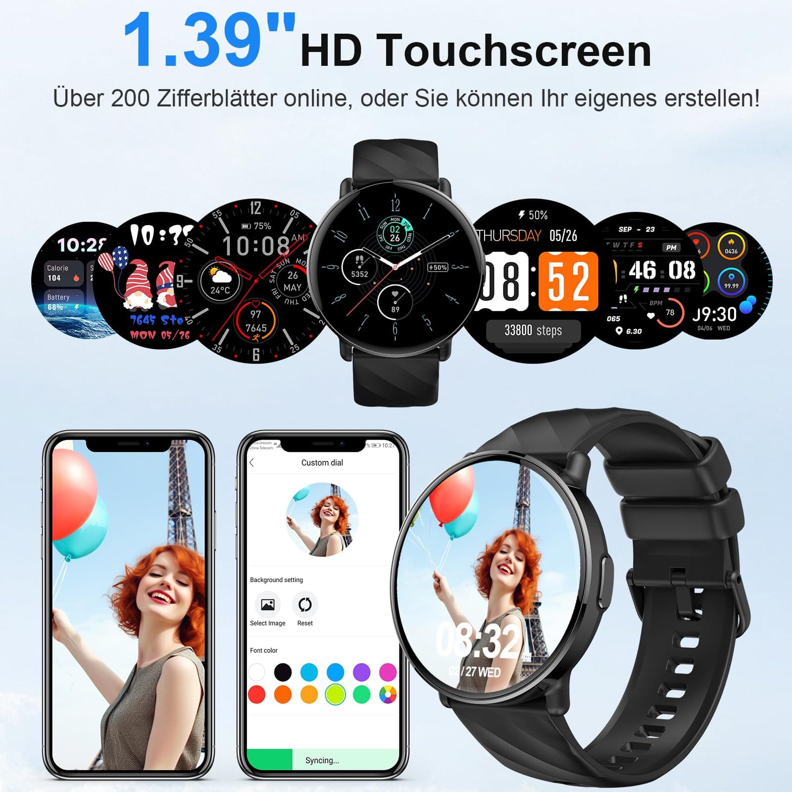 OWMSIC Smartwatch Damen Herren mit ChatGPT KI-Assistent – Bild 6