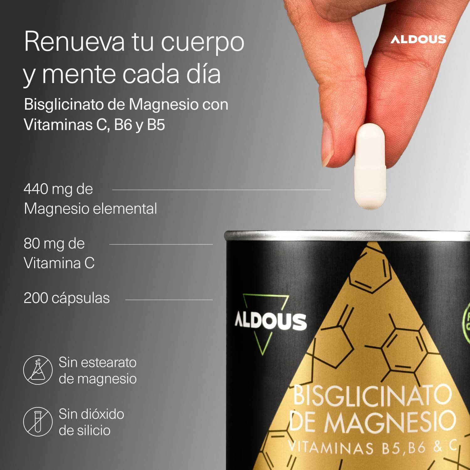 Aldous Bio Magnesio Bisglicinato – Bild 2