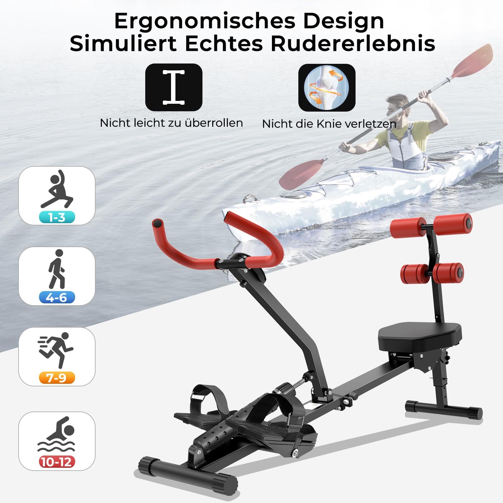 Micyox Rudergerät für Zuhause – Bild 3