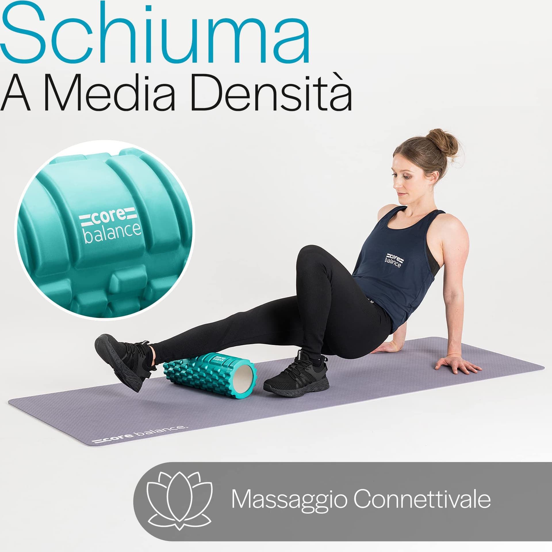 Core Balance Foam Roller for Deep Tissue Muscle Massage – Bild 3