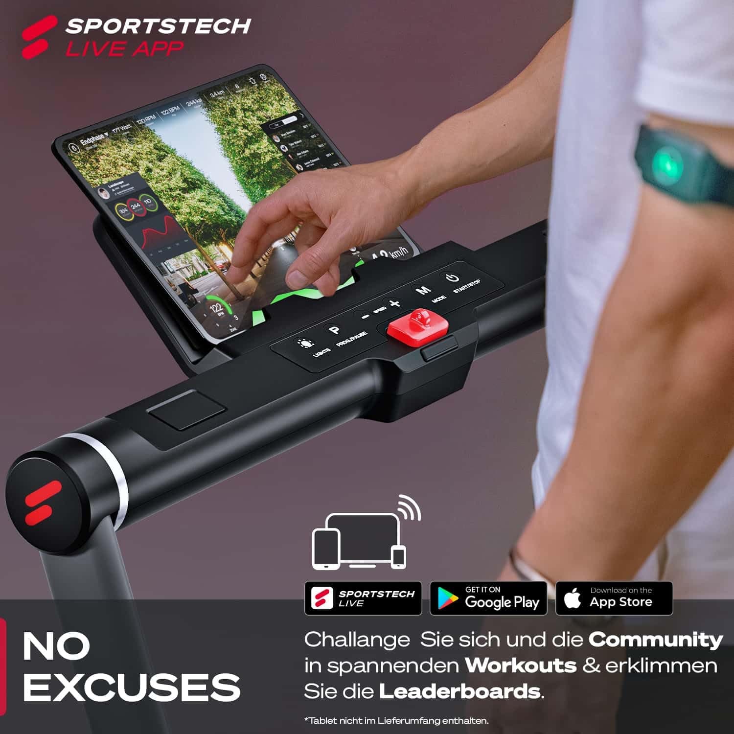 Sportstech sWalk Plus 2in1 Walking Pad klappbar bis 12 km/h – Bild 8