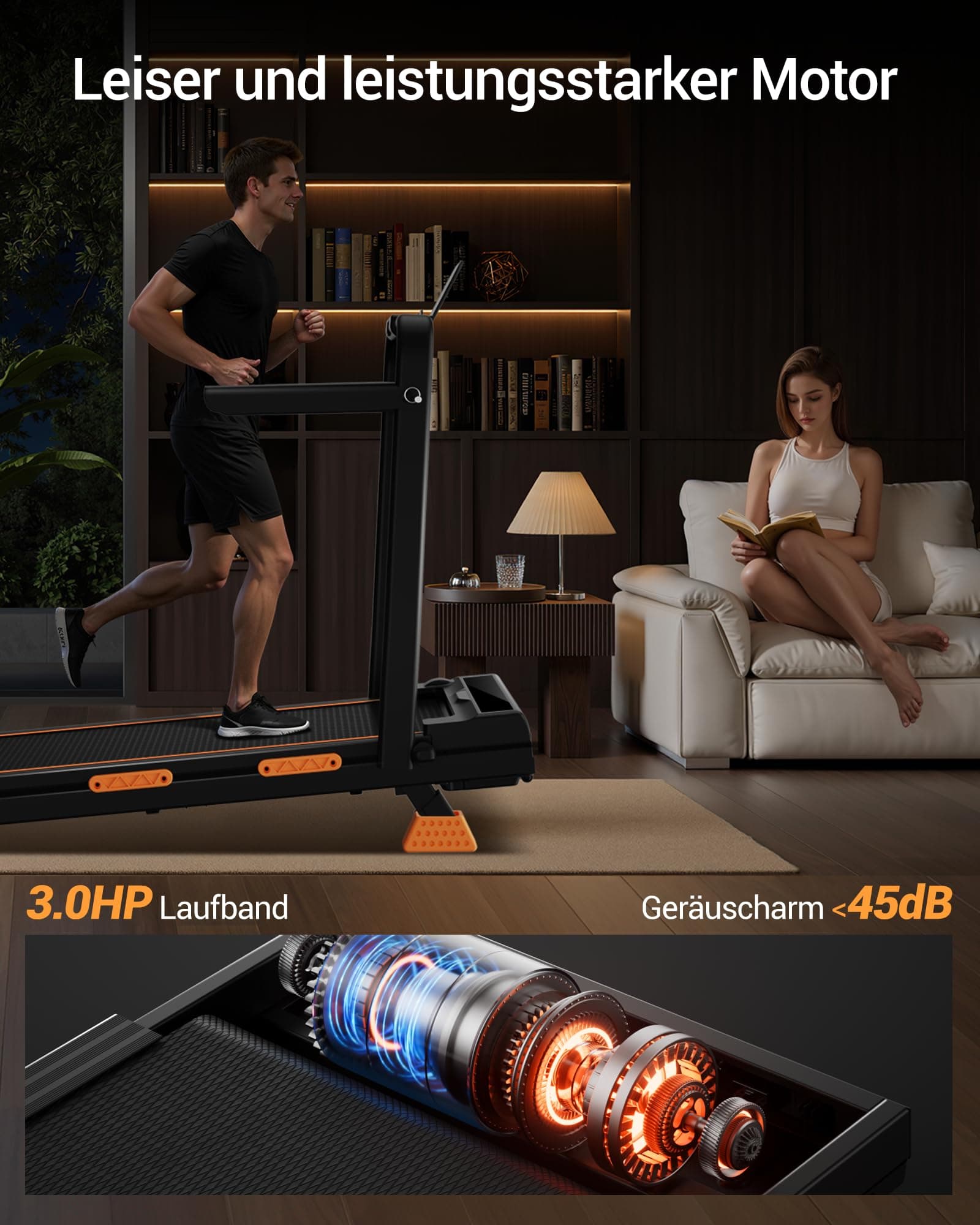 LONTEK Walking Pad mit Steigung 16% – Bild 5