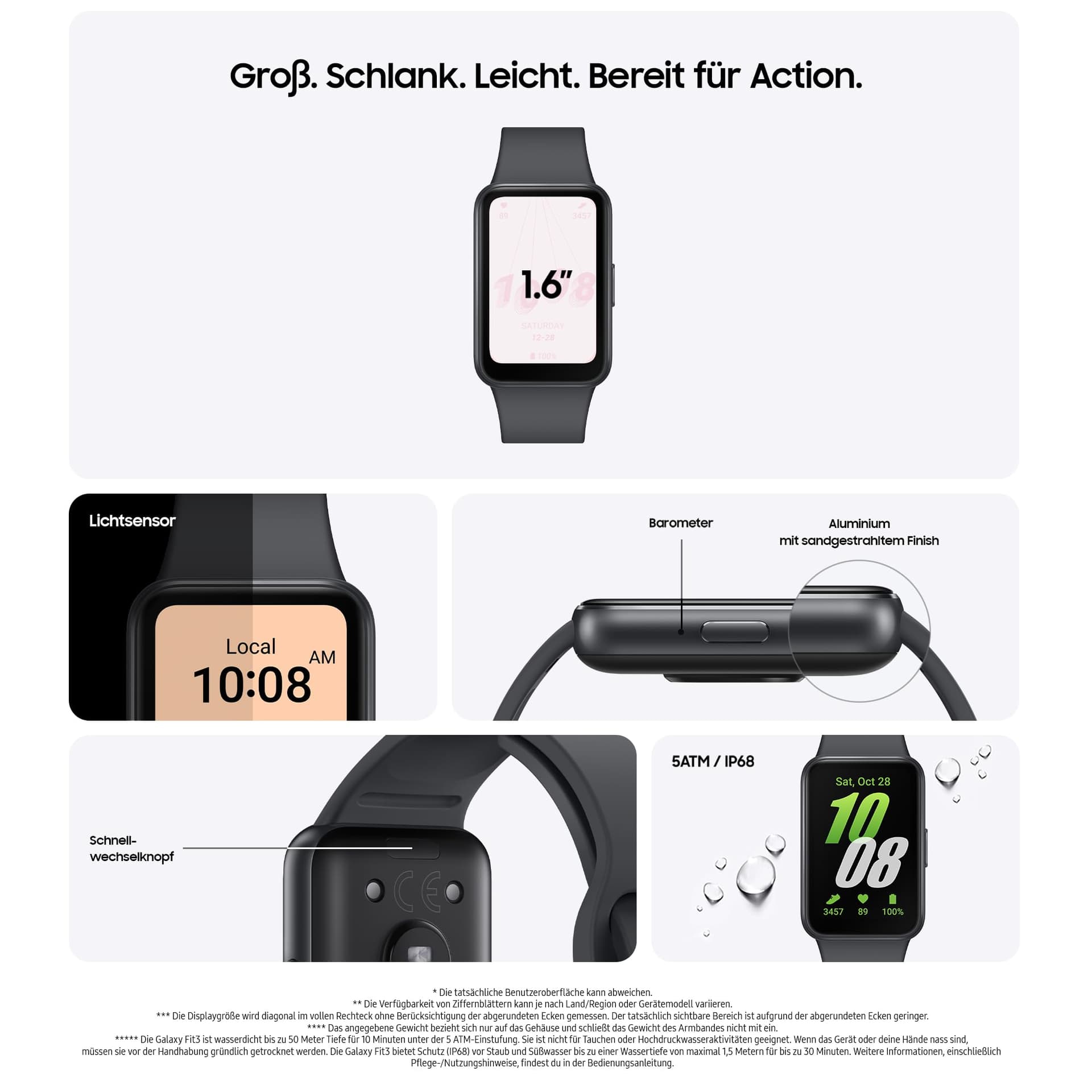 Samsung Galaxy Fit3 Smartwatch – Bild 2