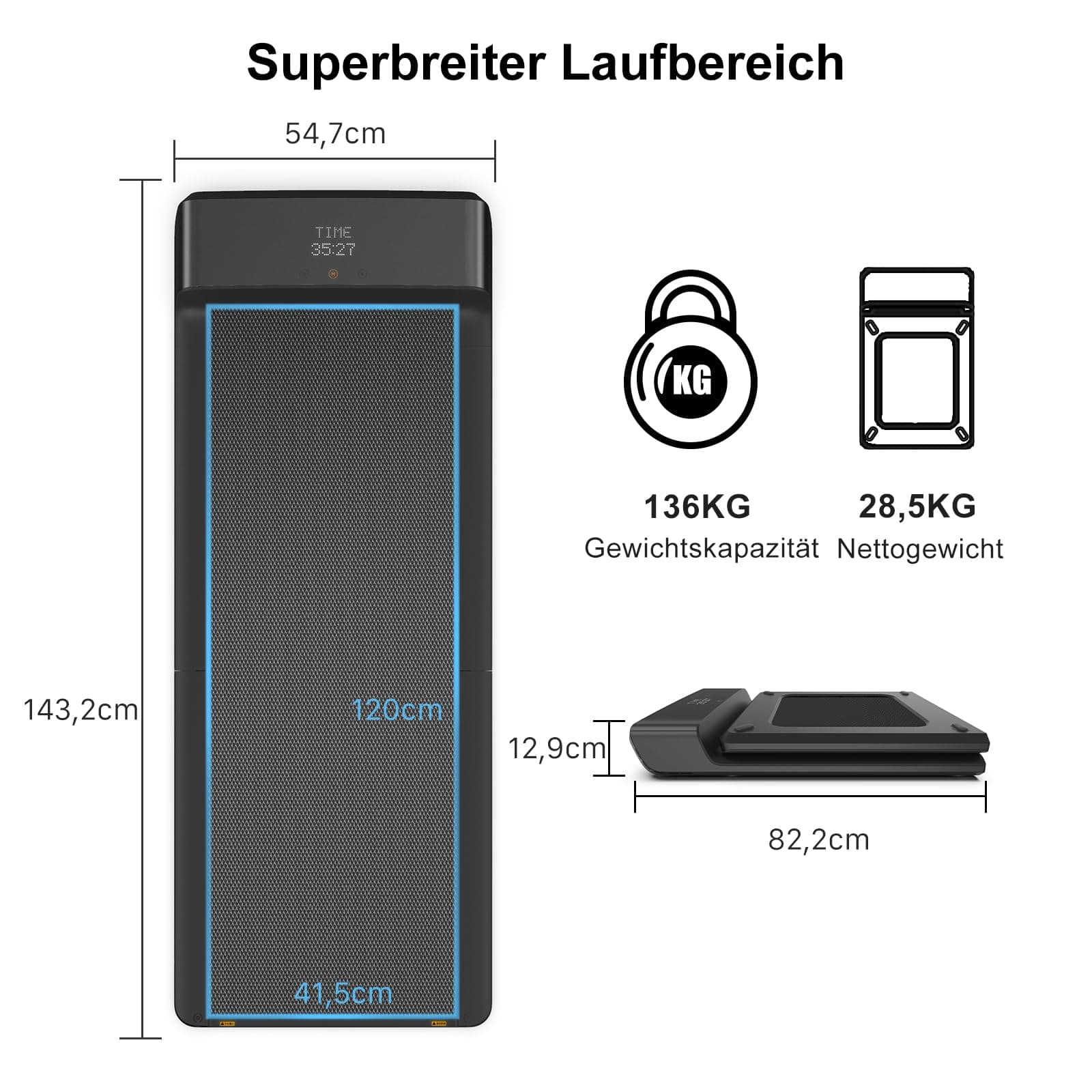 WALKINGPAD A1 Pro Klappbar Laufband für Zuhause, Maximale Belastung 136 KG – Bild 6