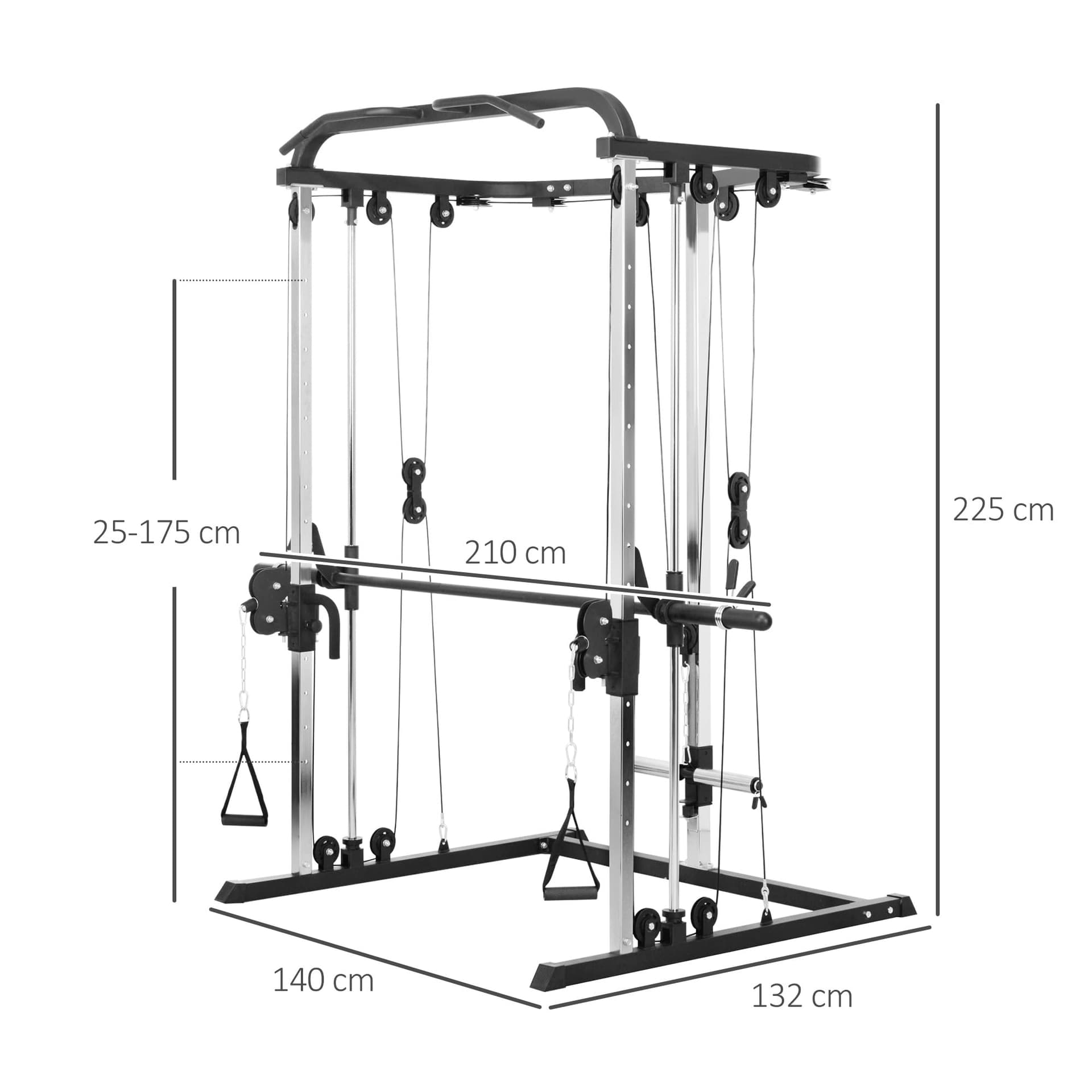 SPORTNOW Smith Machine Multiestación de Musculación Máquina – Bild 7
