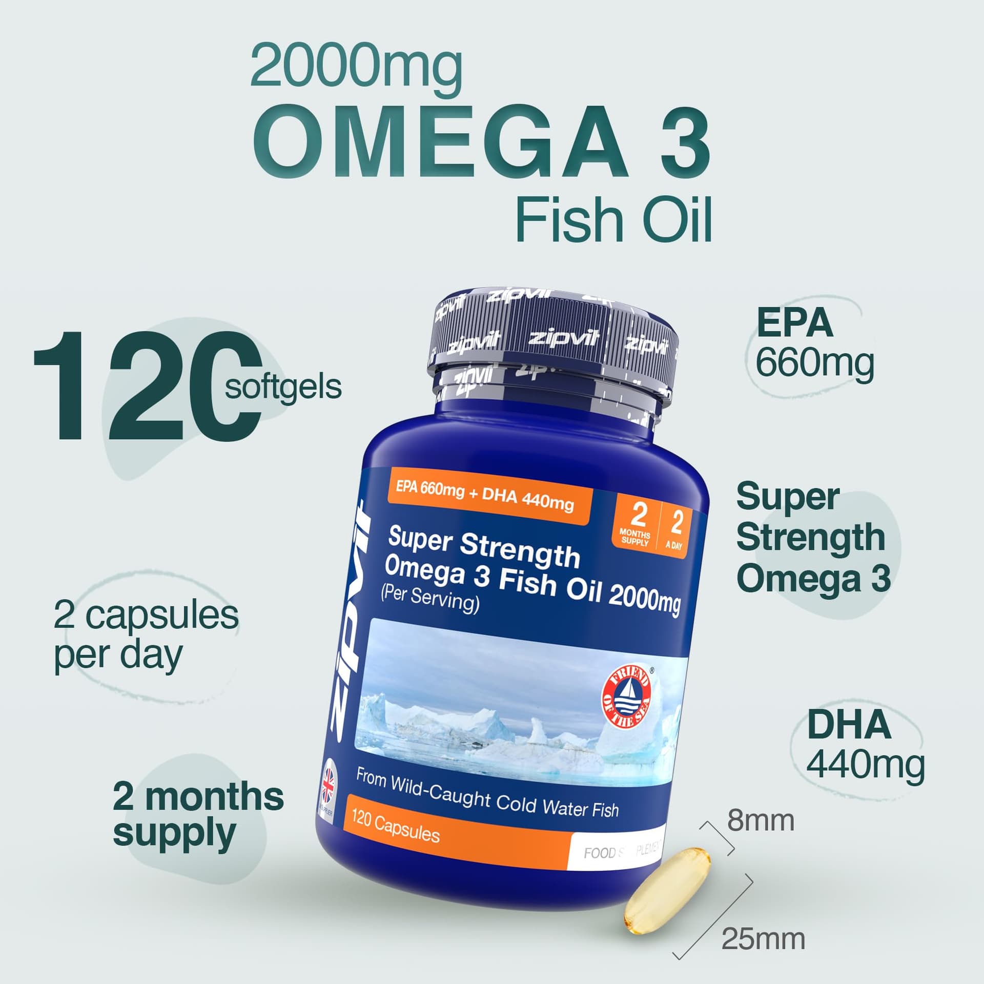 Zipvit Omega 3 Fish Oil 2000mg – Bild 5