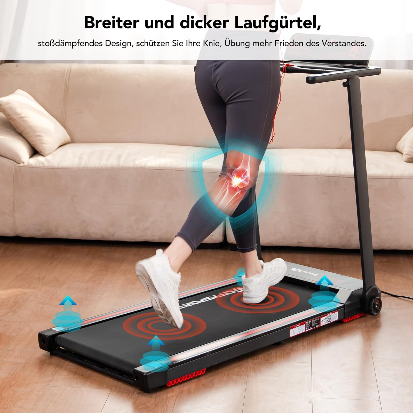 CITYSPORTS Elektrisches Laufband,Klappbares Laufband für – Bild 8