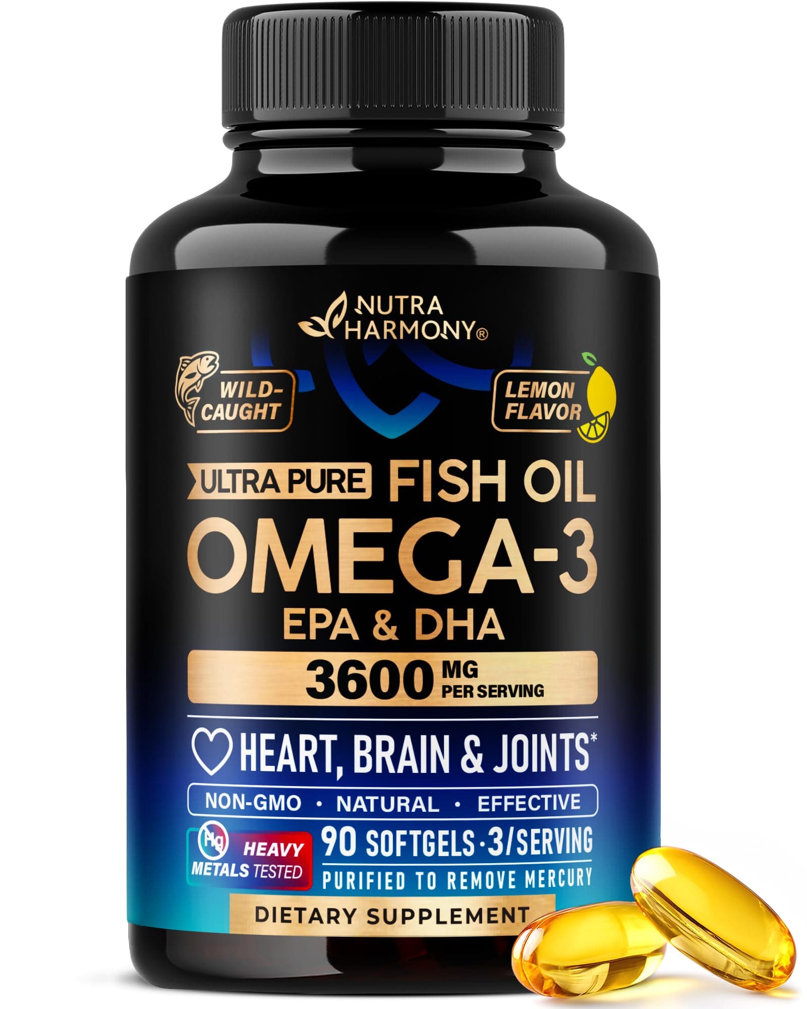 NUTRAHARMONY Omega 3 Fish Oil 3600 mg