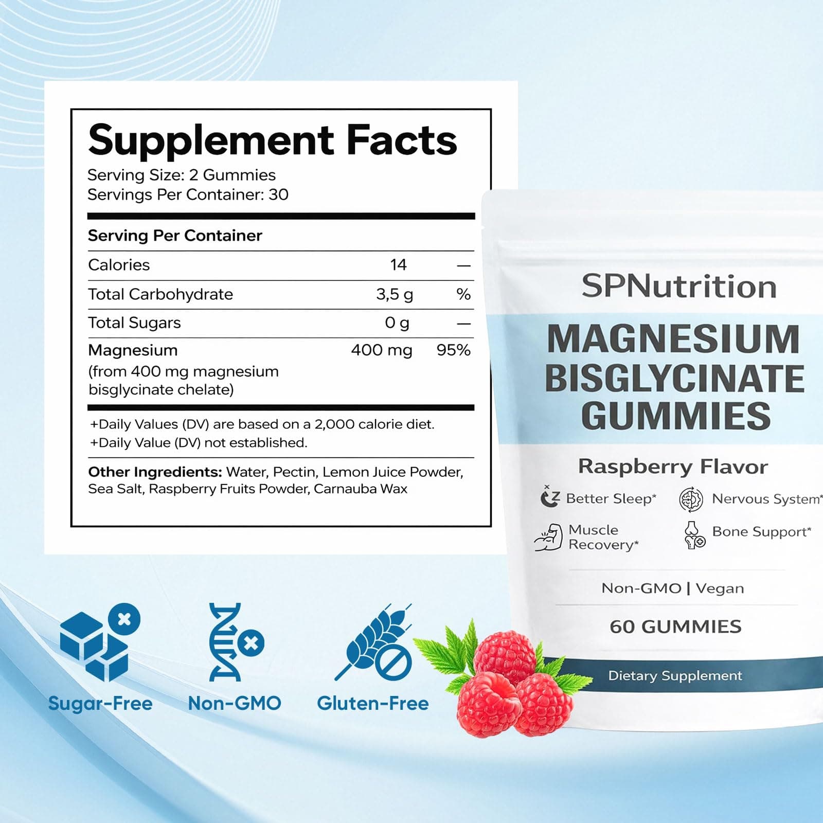 WXDOAU Spnutrition Magnesium Bisglycinate Gummies – Bild 4