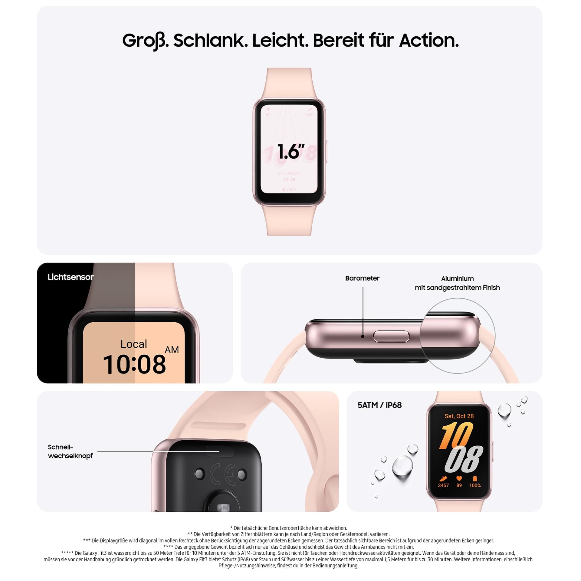 Samsung Galaxy Fit3 Smartwatch – Bild 2