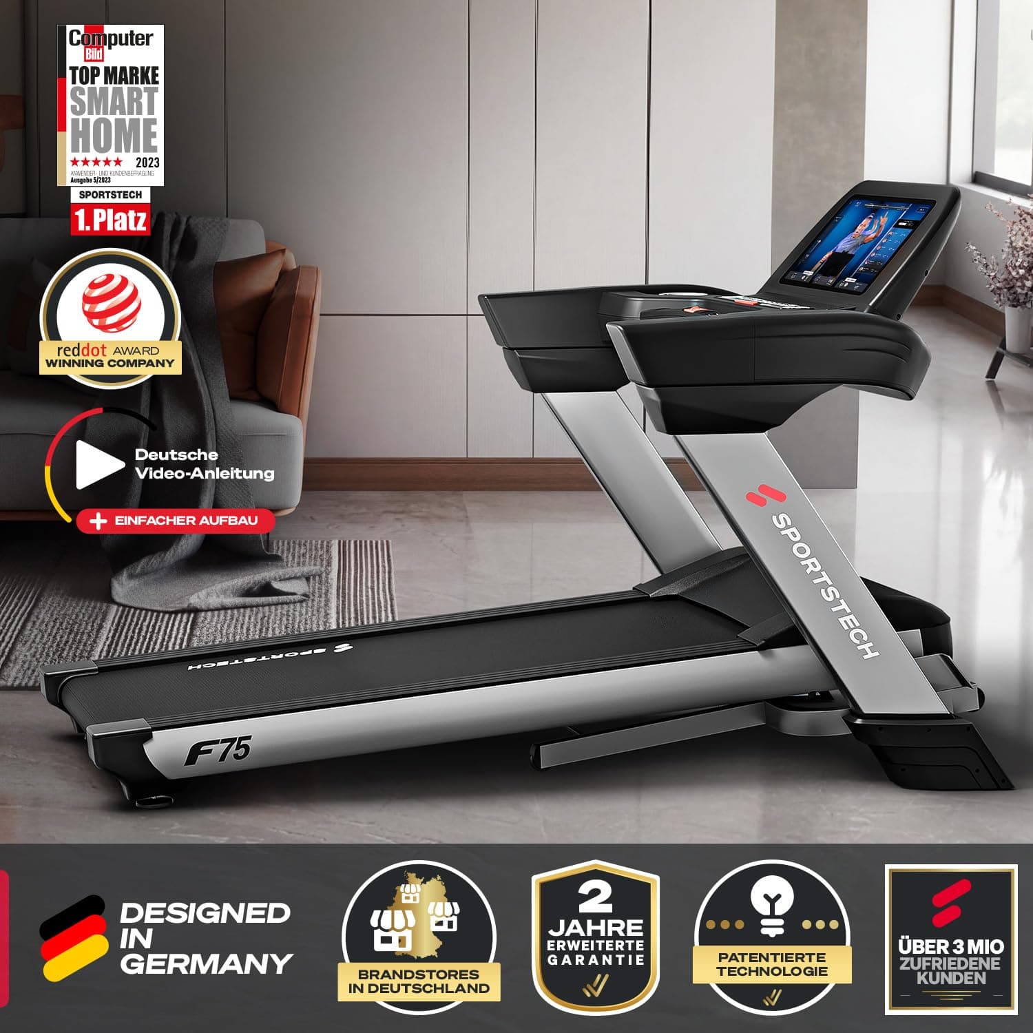 Sportstech F75 Profi Laufband für Zuhause klappbar – Bild 6