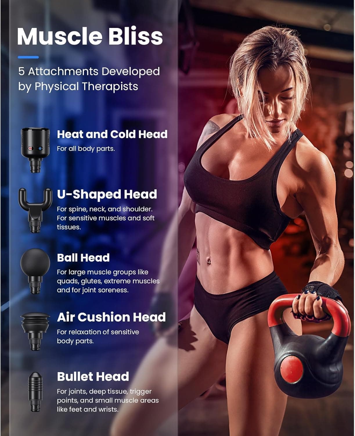 BOB AND BRAD X6 Pro Massage Gun Deep Tissue Percussion with – Bild 6