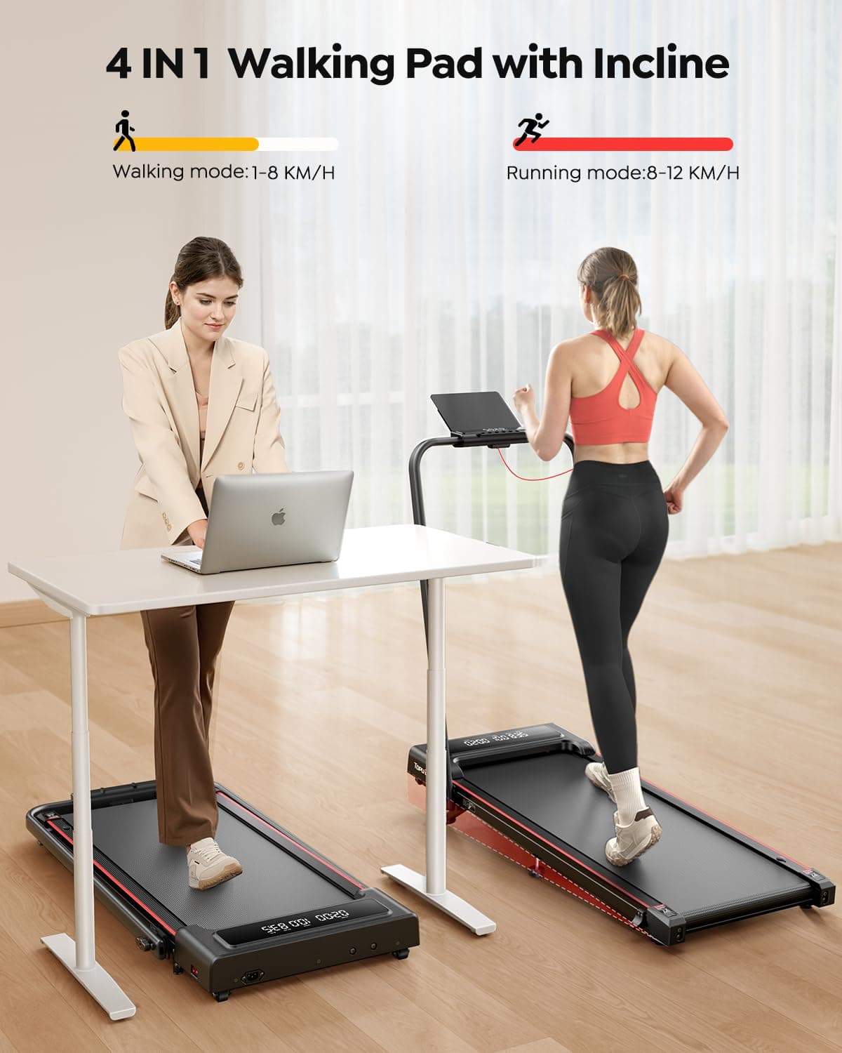 Toputure Folding treadmill with 9% Incline – Bild 4