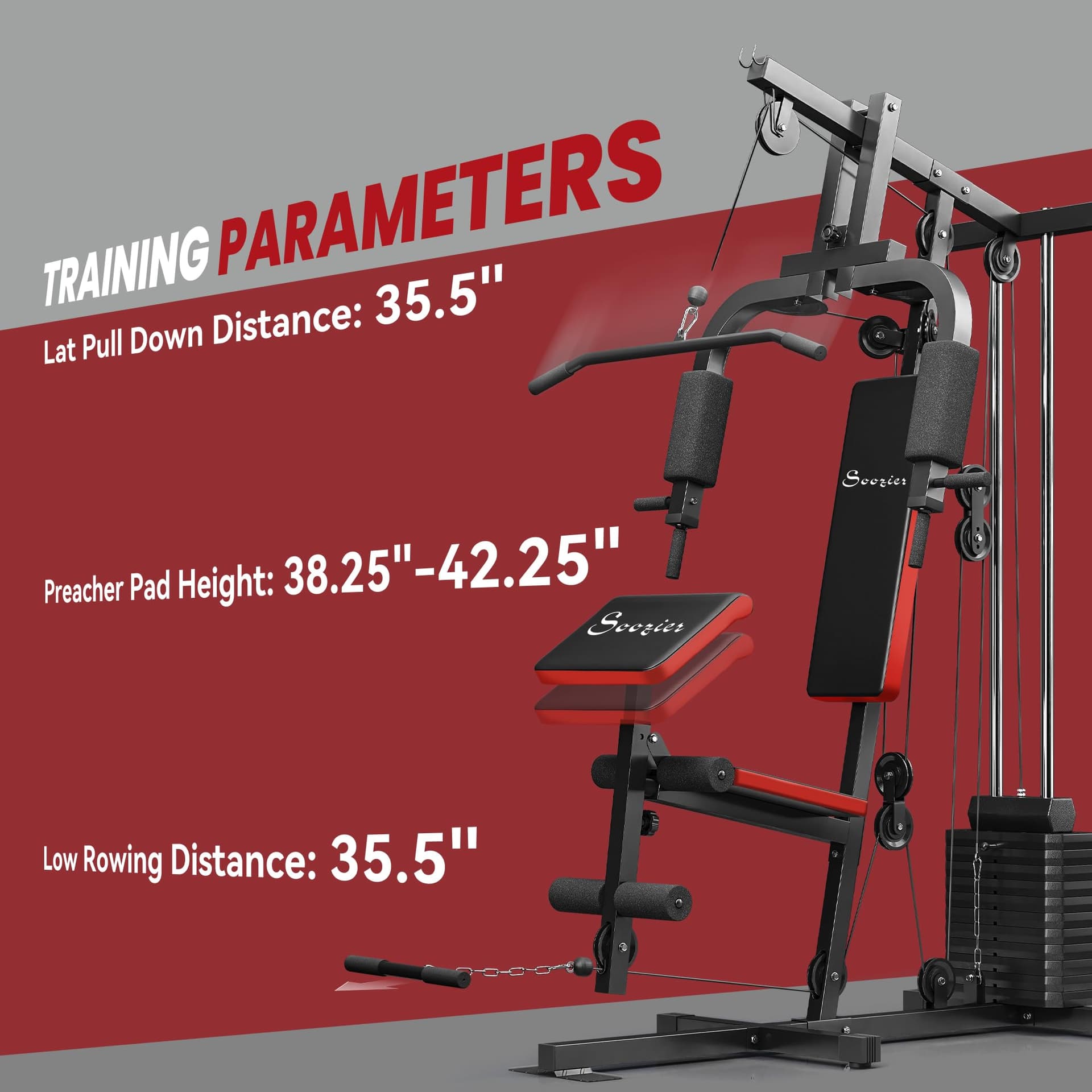 Soozier Home Gym Equipment Weight Training Machine – Bild 6