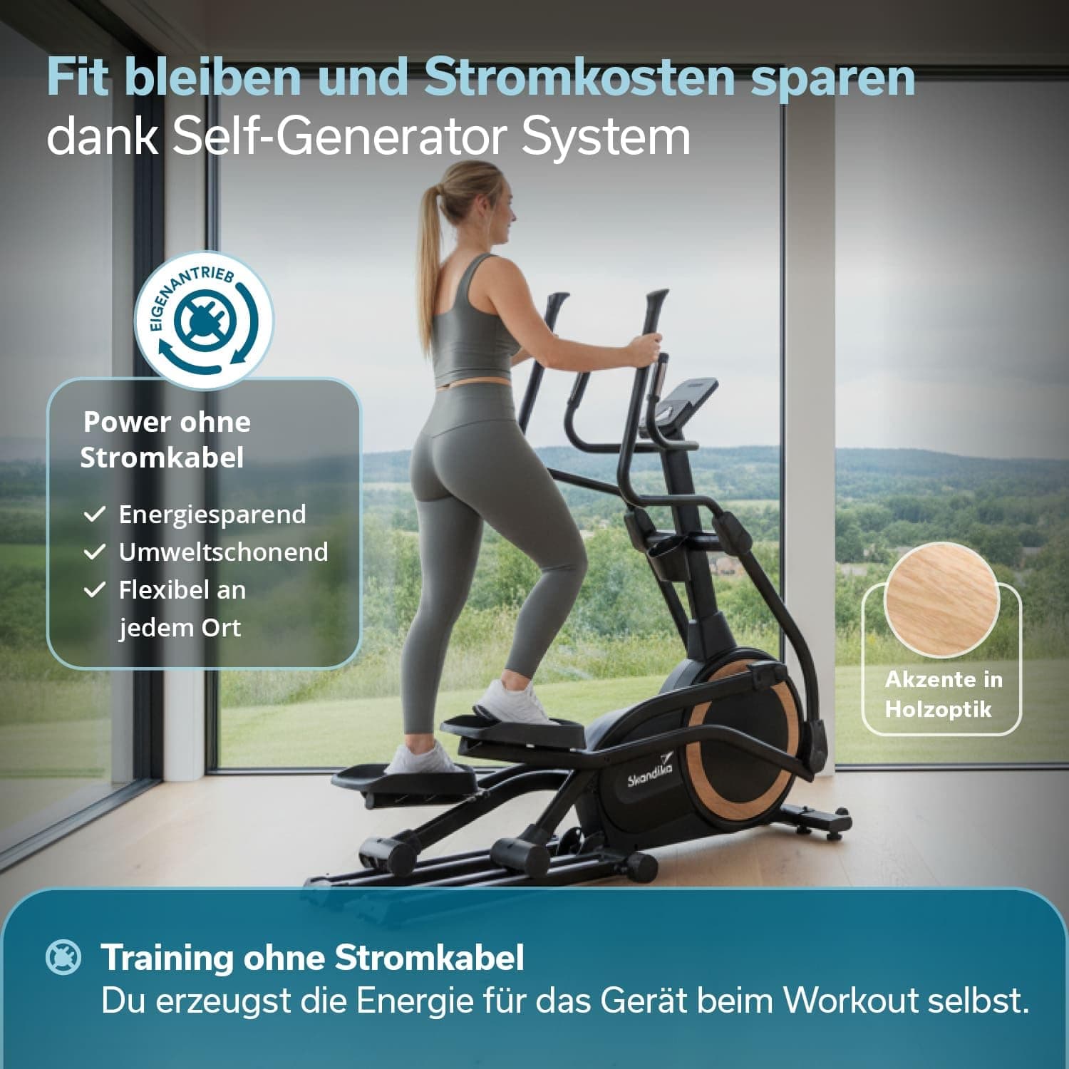 Skandika Crosstrainer für Zuhause Carbon P25-G – Bild 2