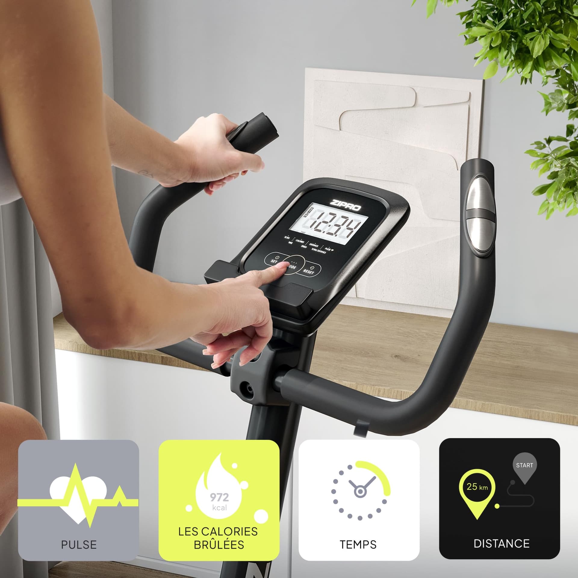 ZIPRO Cyclette da Casa con 8 Livelli di Resistenza Magnetica – Bild 6